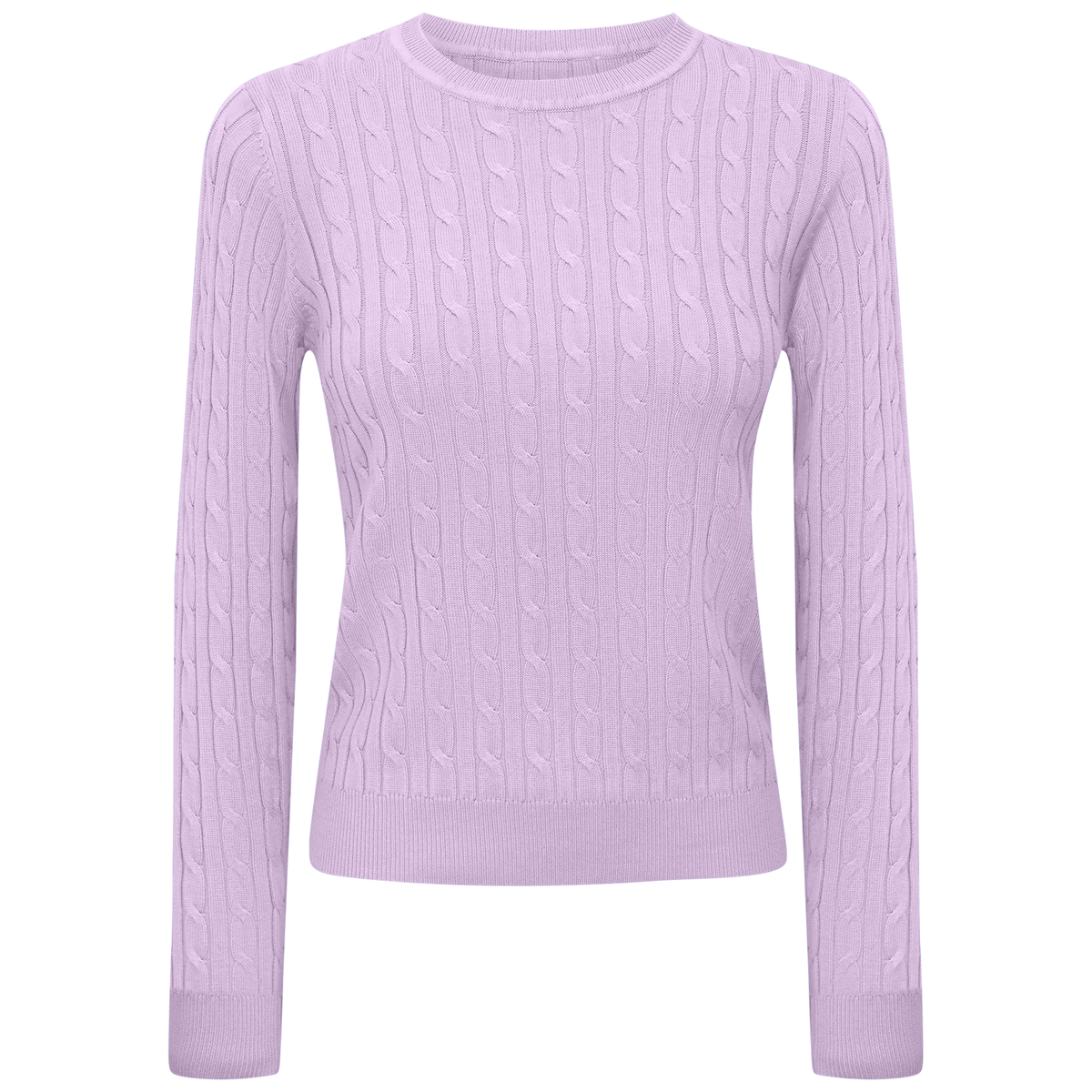 Cable Knit Sweater in Light Lilac by Index