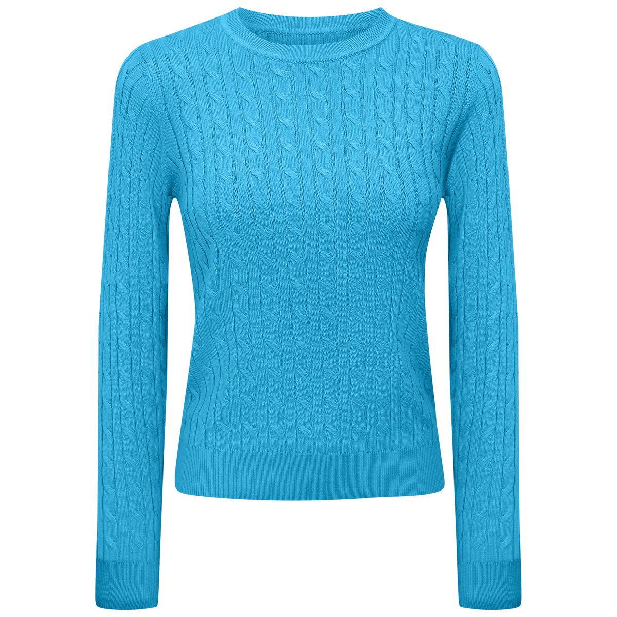 Cable Knit Sweater in Malibu Blue by Index