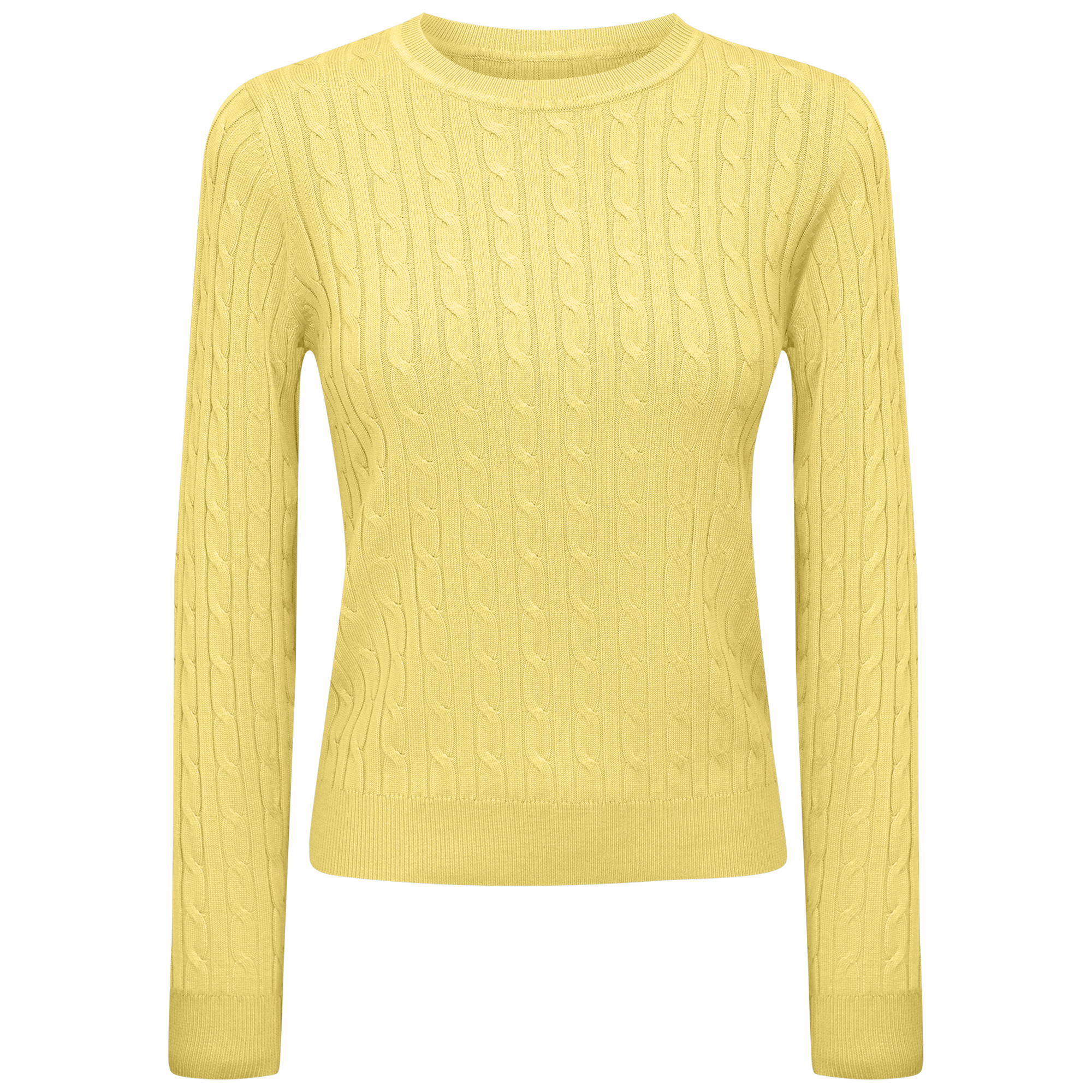 Cable Knit Sweater in Sun Shine by Index