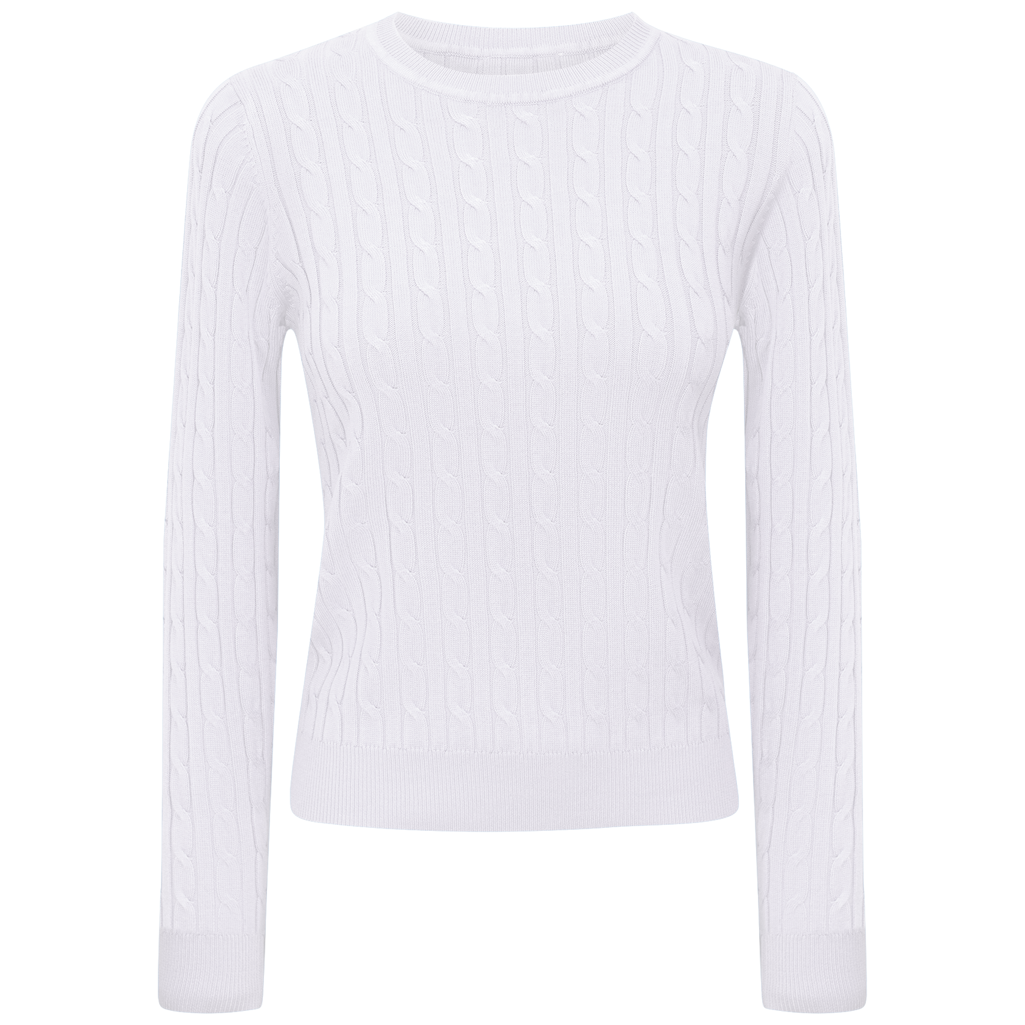 Cable Knit Sweater in White by Index