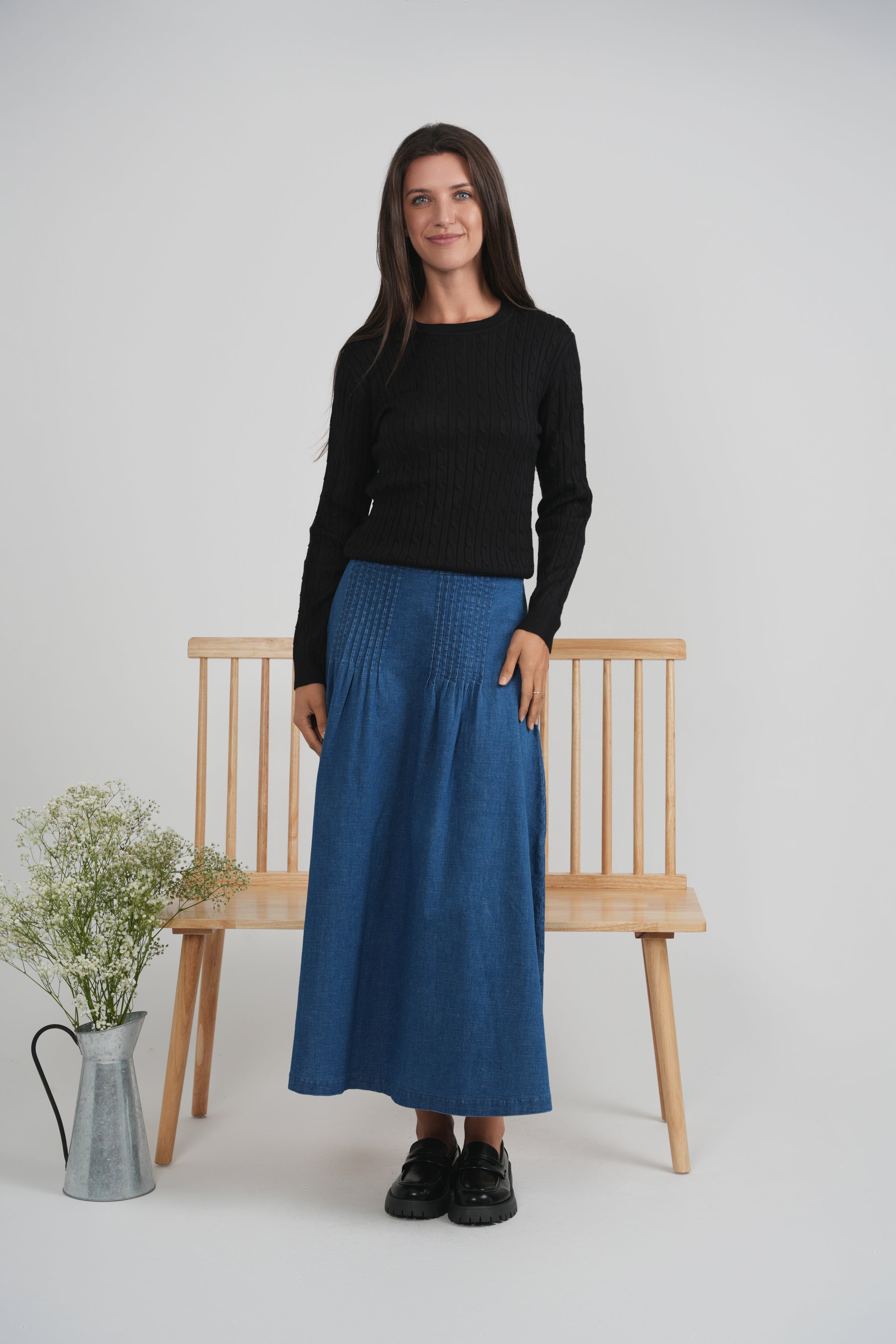 Cable Knit Sweater in by Index