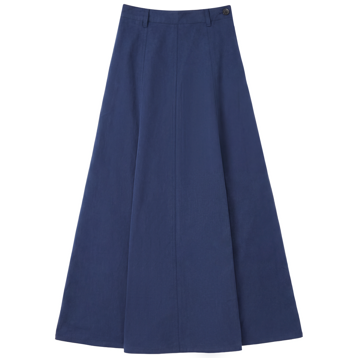 Cotton Maxi A Line Skirt in Dark Denim by Faves