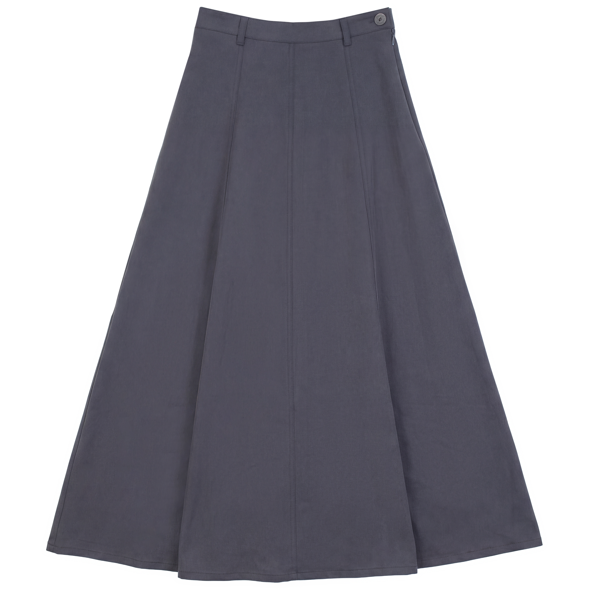 Cotton Maxi A Line Skirt in Grey by Faves