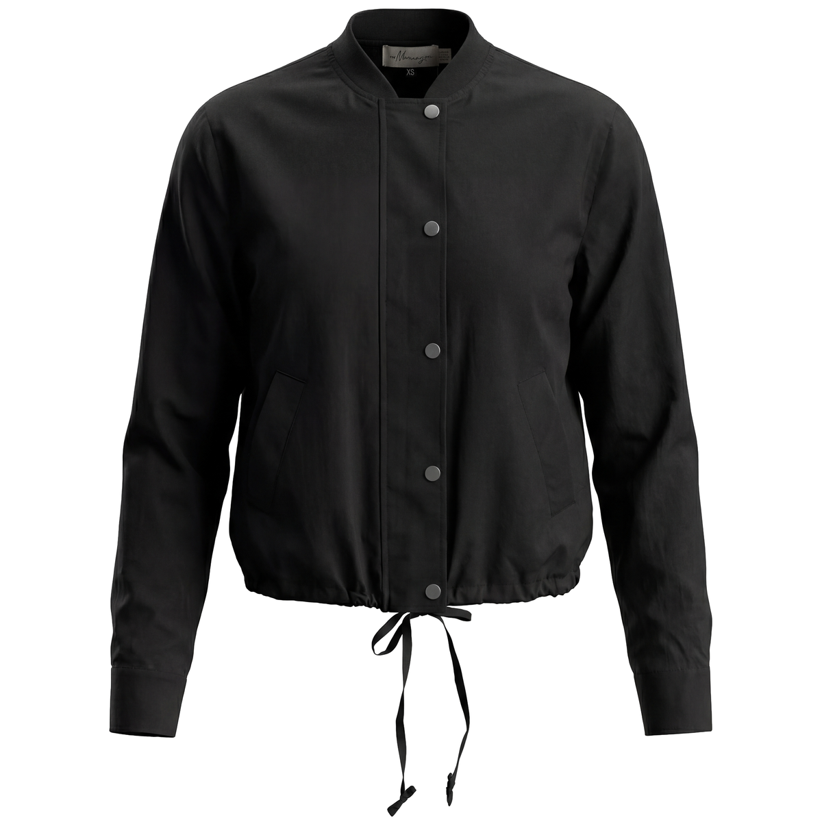 Cotton Bomber Jacket in Black by The Norway Club