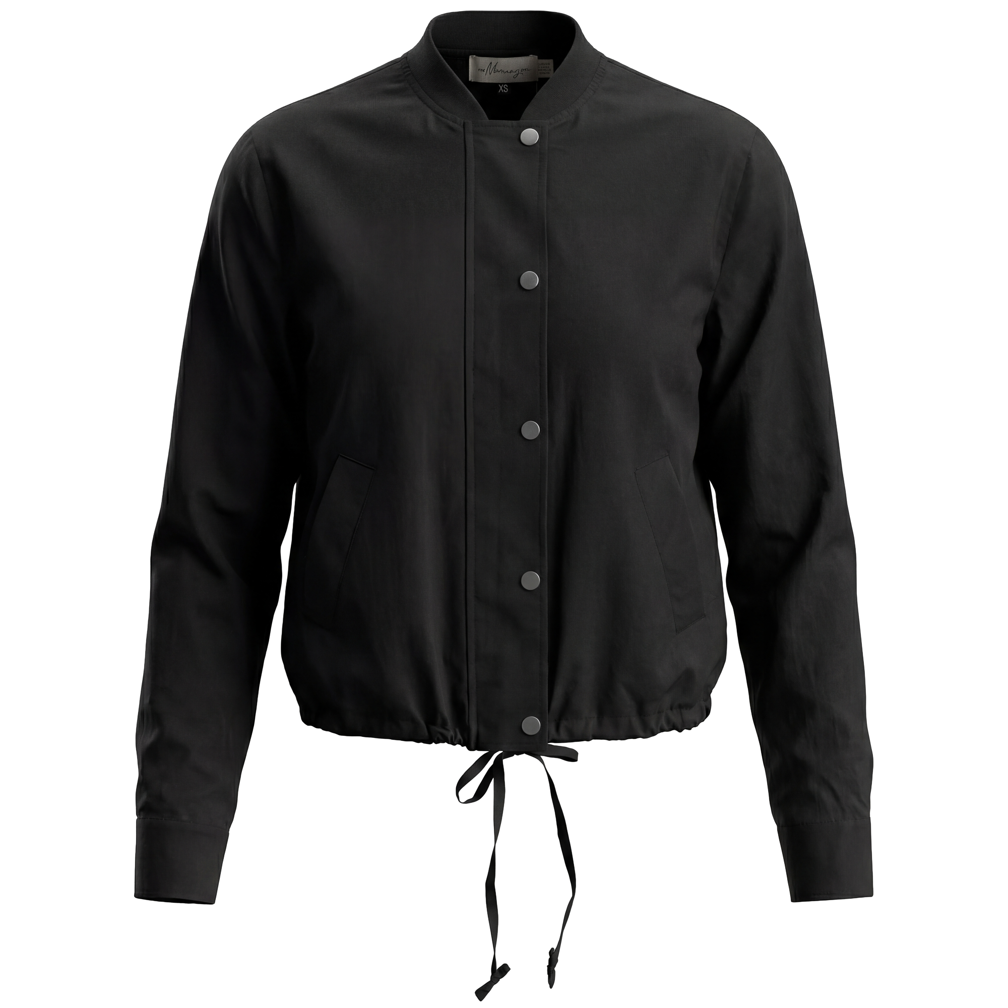 Cotton Bomber Jacket in Black by The Norway Club