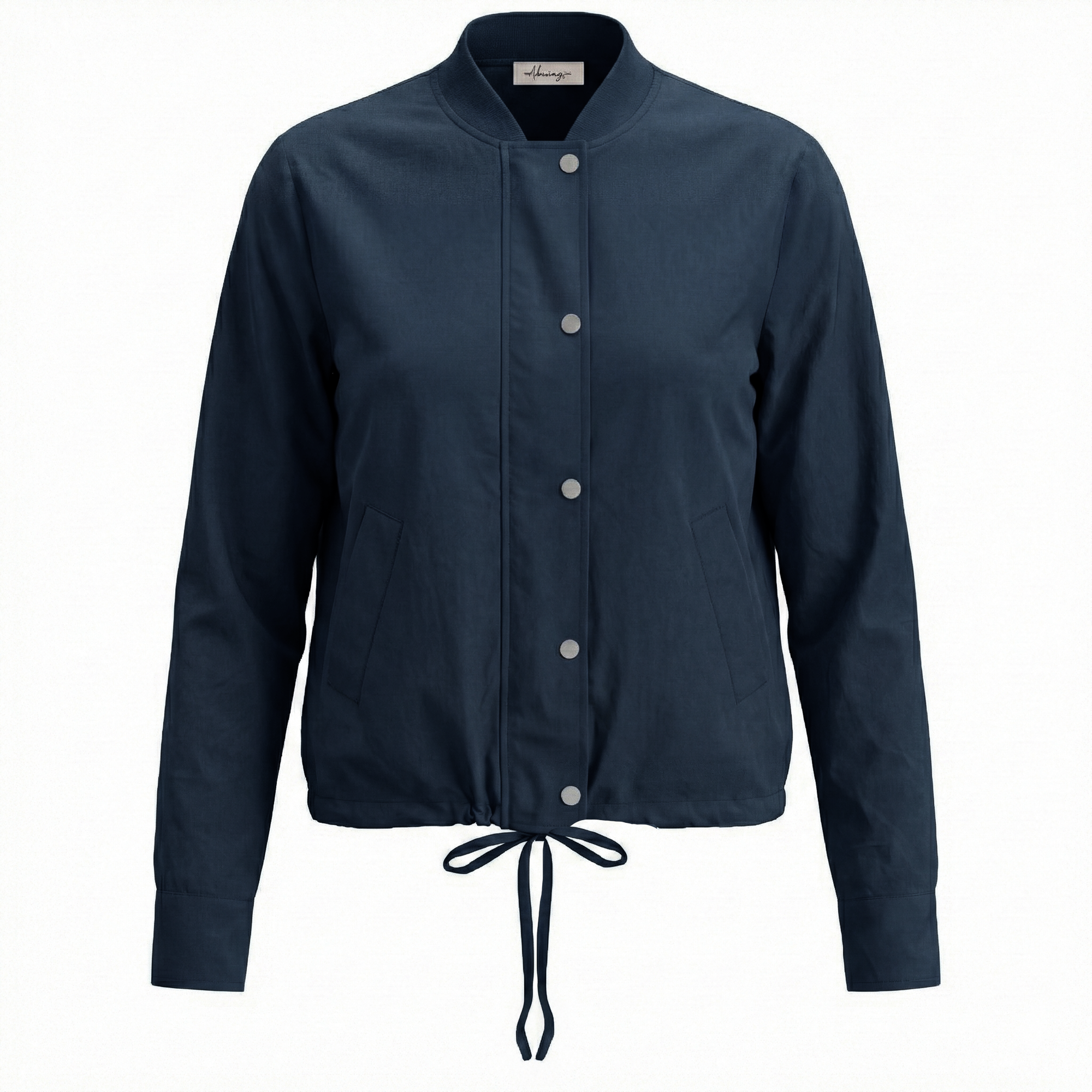 Cotton Bomber Jacket in Dark Navy by The Norway Club