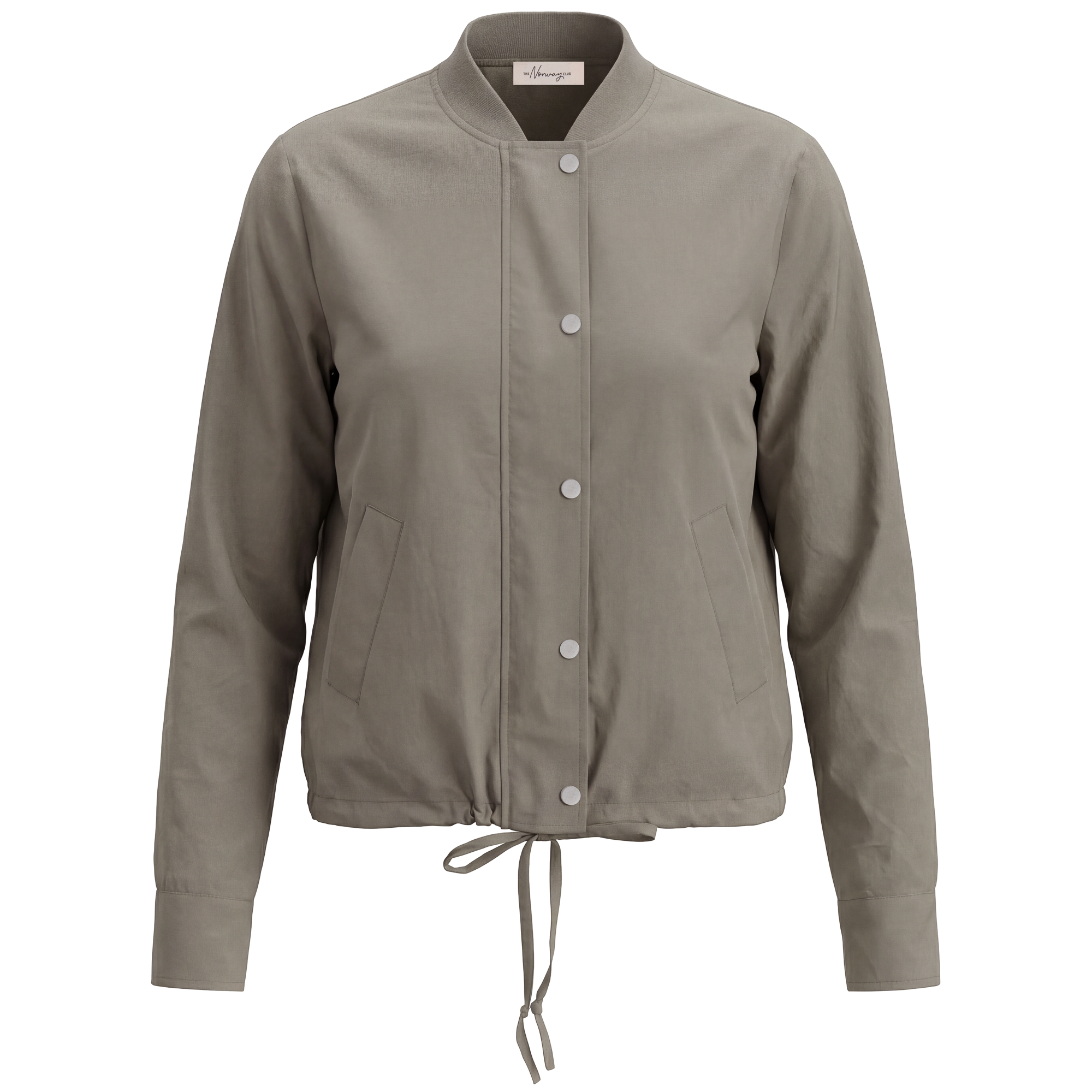 Cotton Bomber Jacket in Stone by The Norway Club