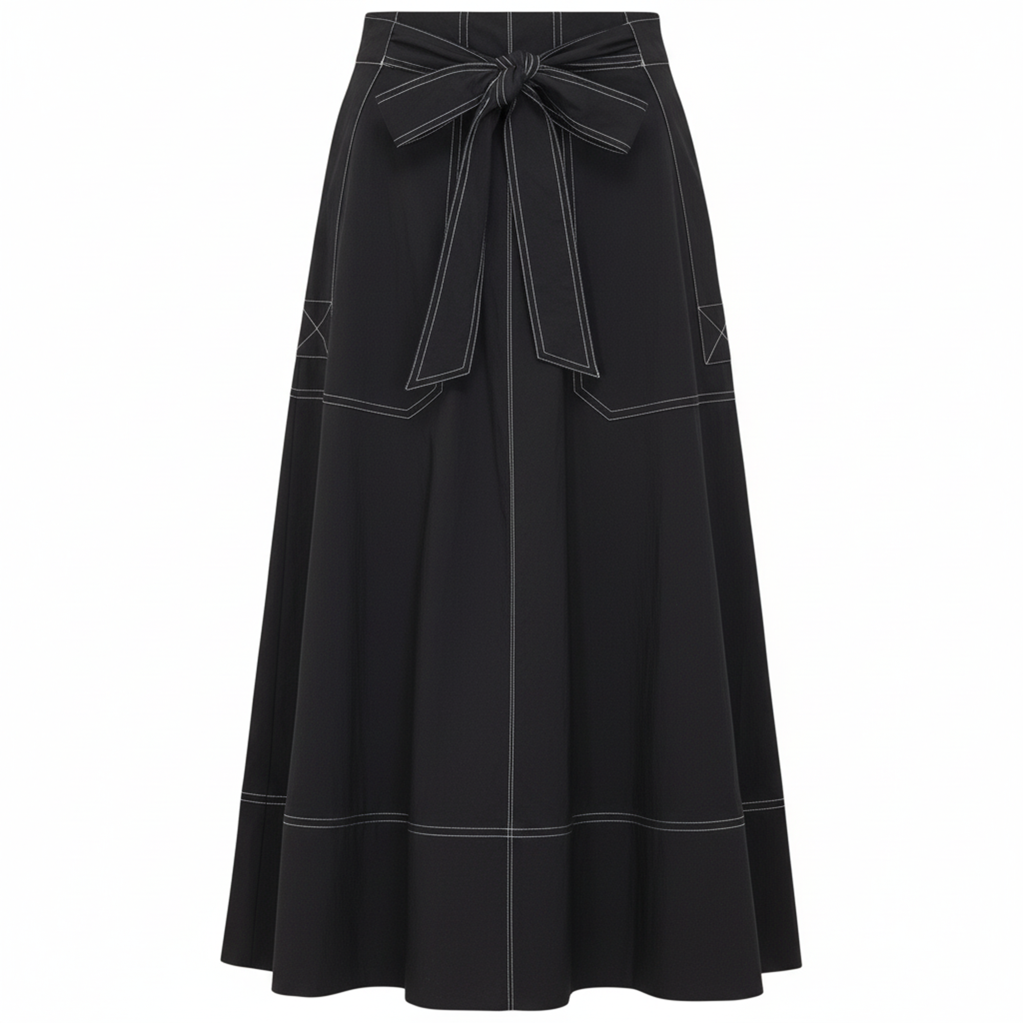 Stitching Pocket Skirt in Black by The Norway Club