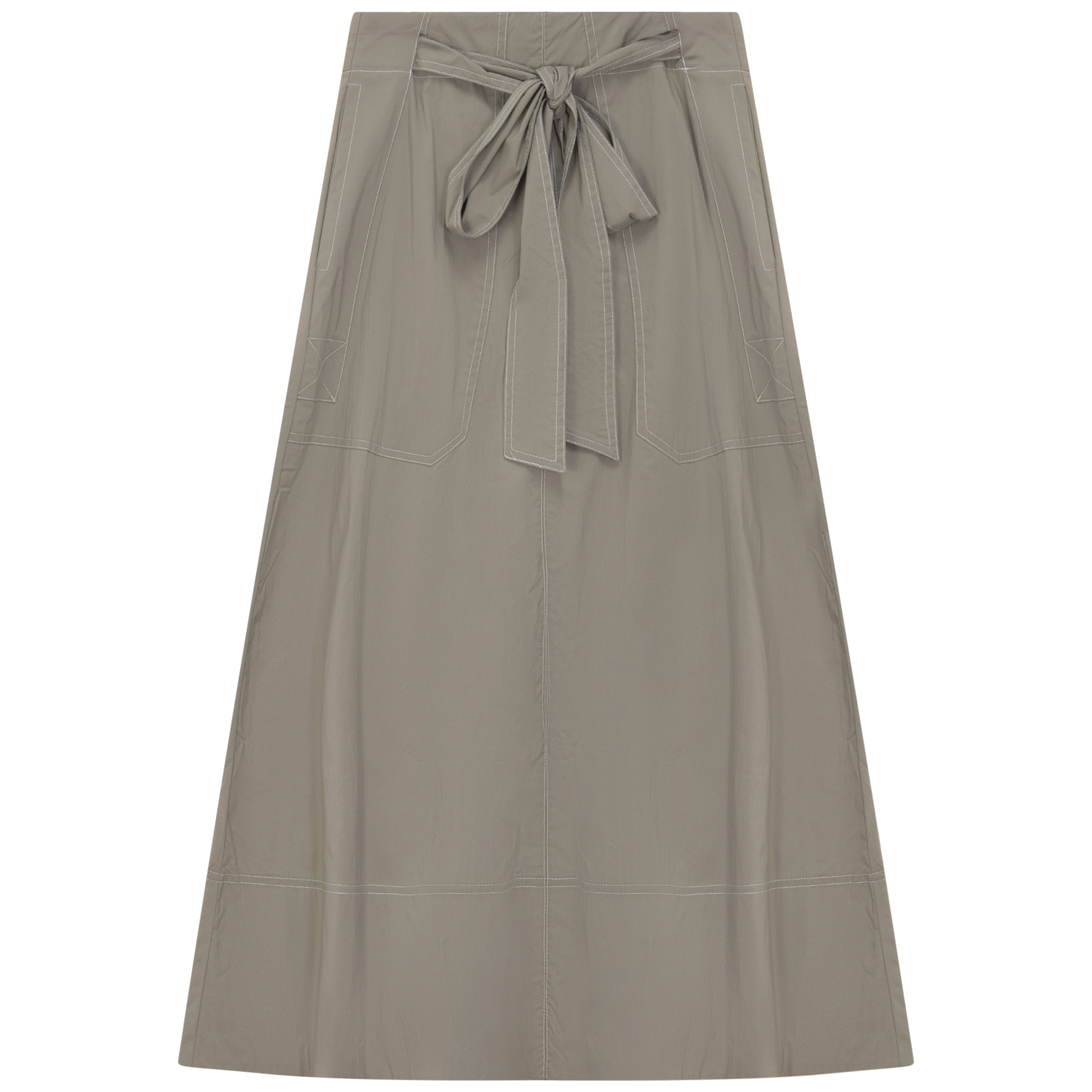 Stitching Pocket Skirt in Stone by The Norway Club