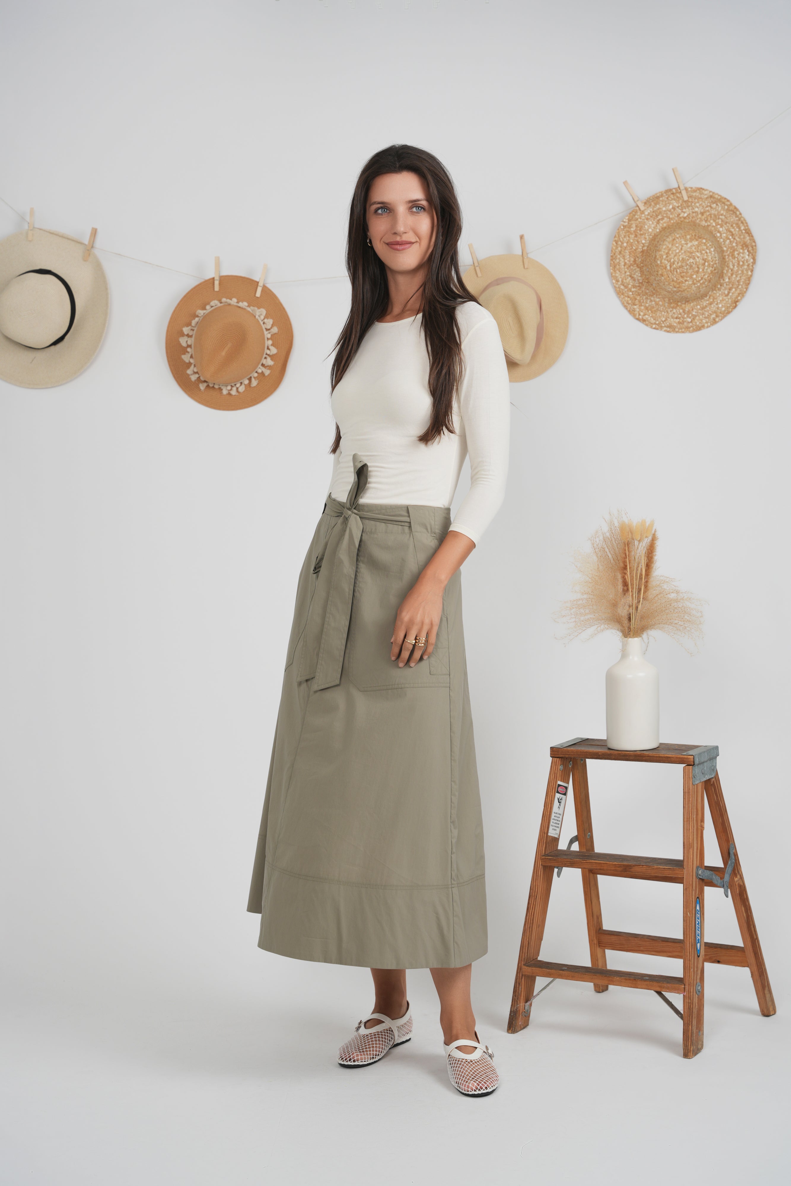 Stitching Pocket Skirt in by The Norway Club