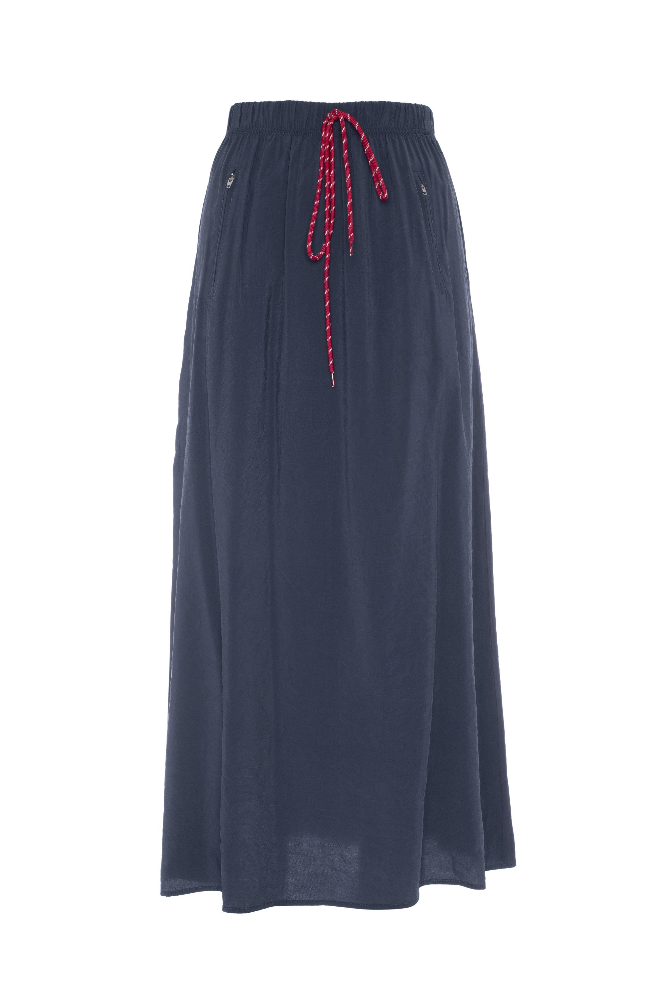 Copper Tencel Maxi Skirt in Midnight Blue by Versatile
