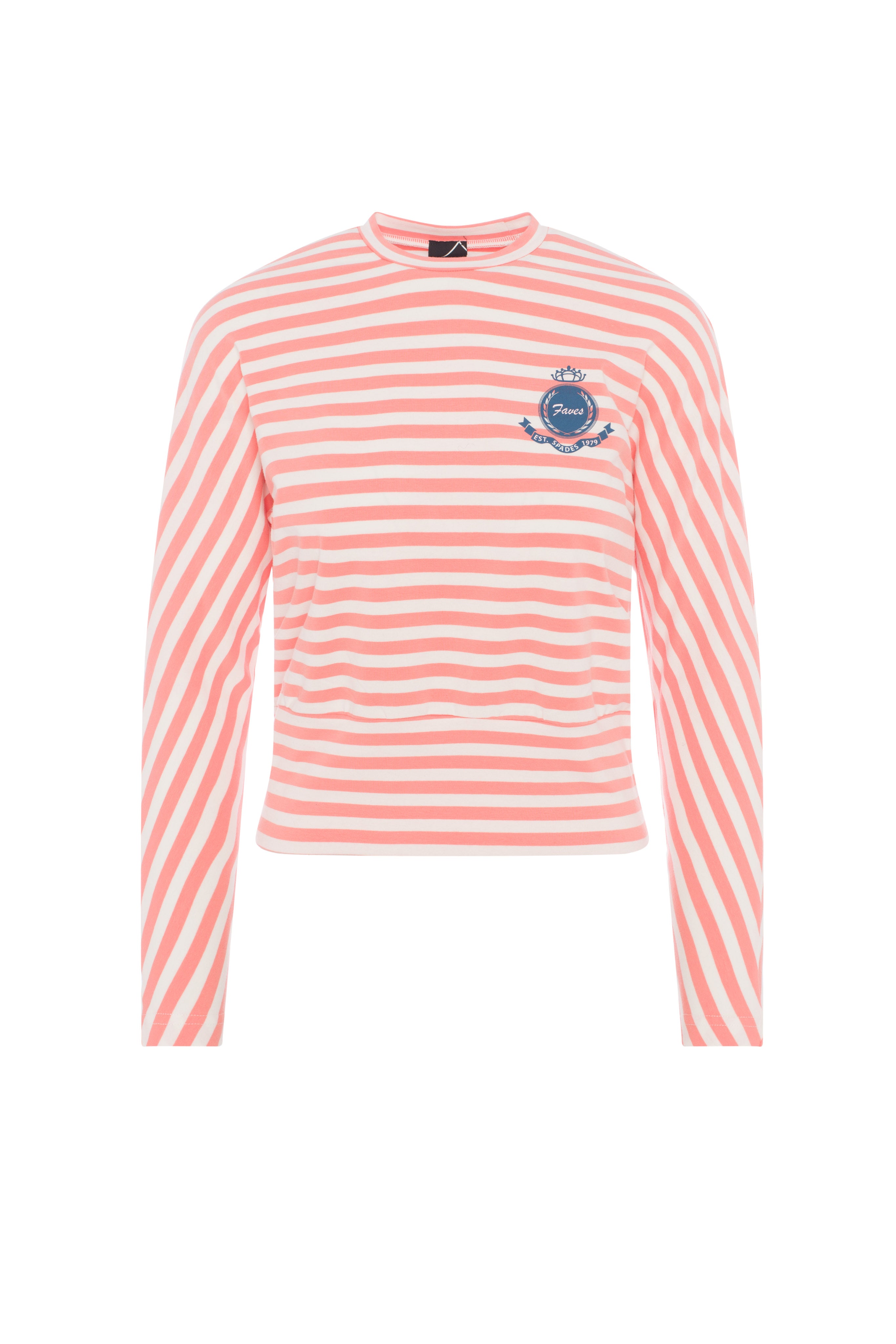 Striped Dolman Emblem Tee in Bisque by Spades