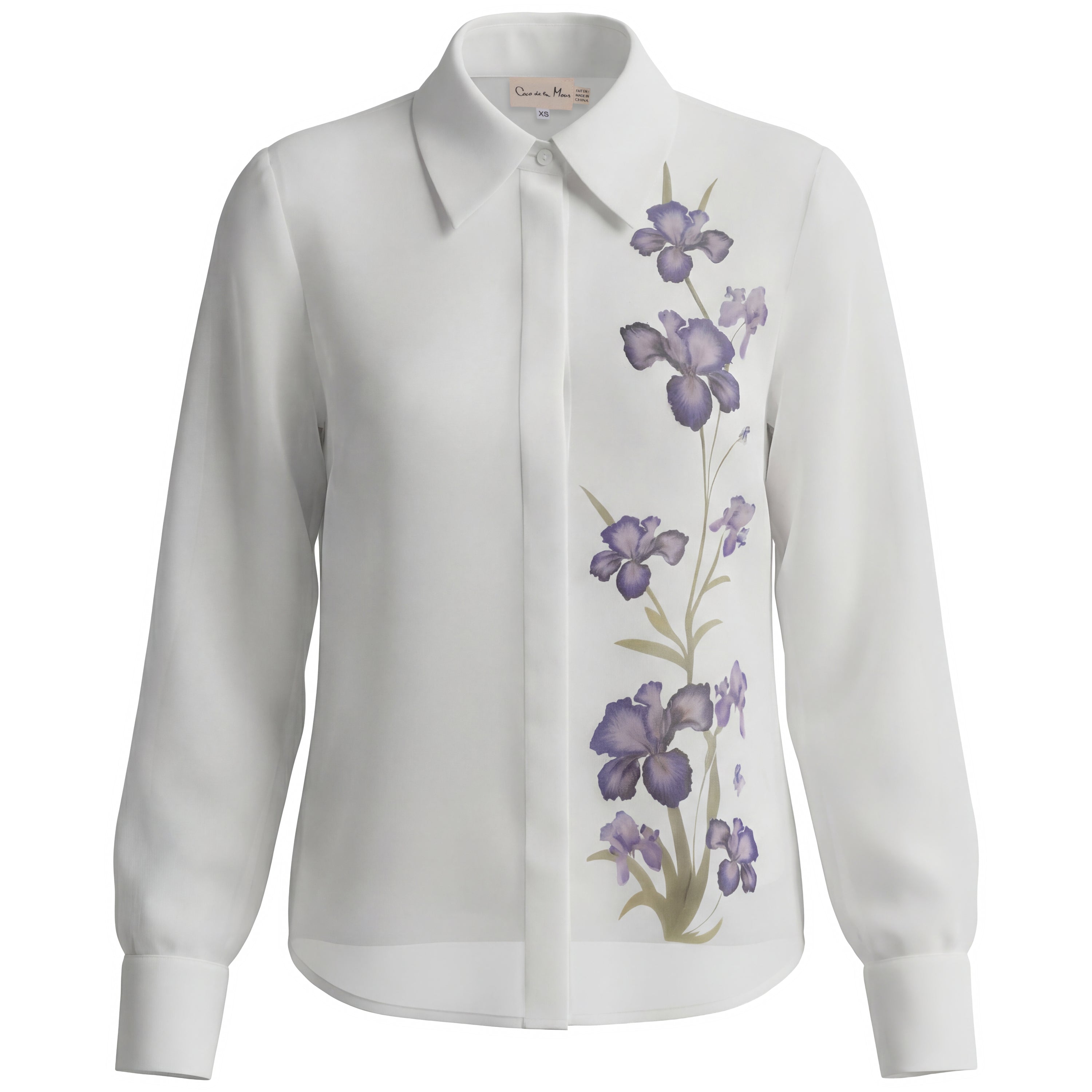 Floral Printed Blouse in Off White by Coco de la Mour