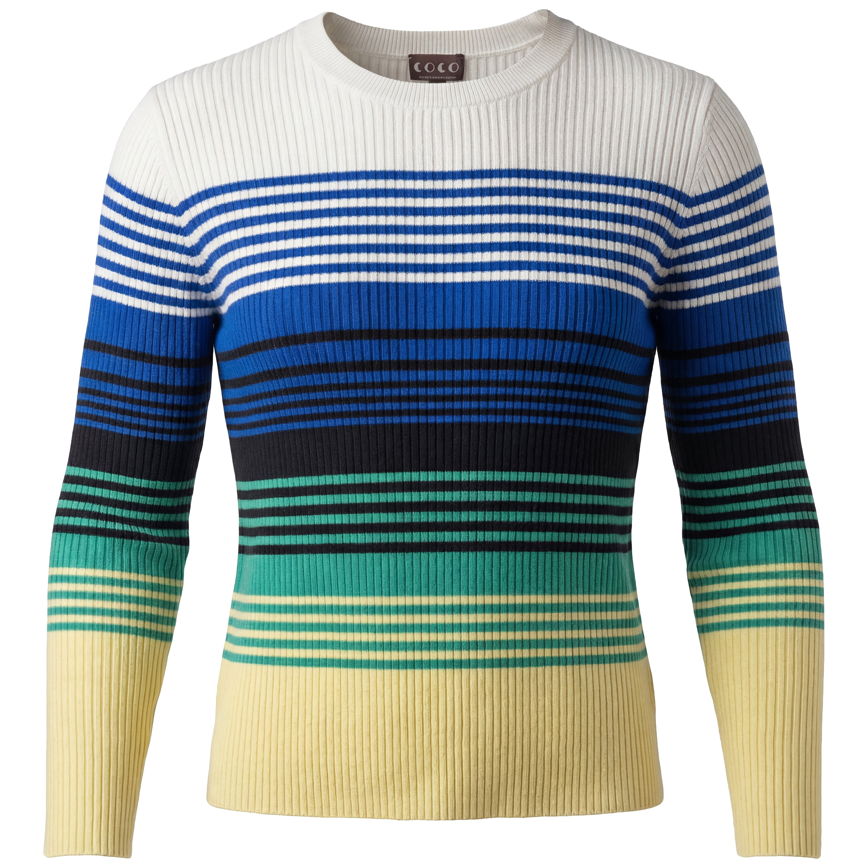 Multi Color Striped Sweater in Multi Color by Coco
