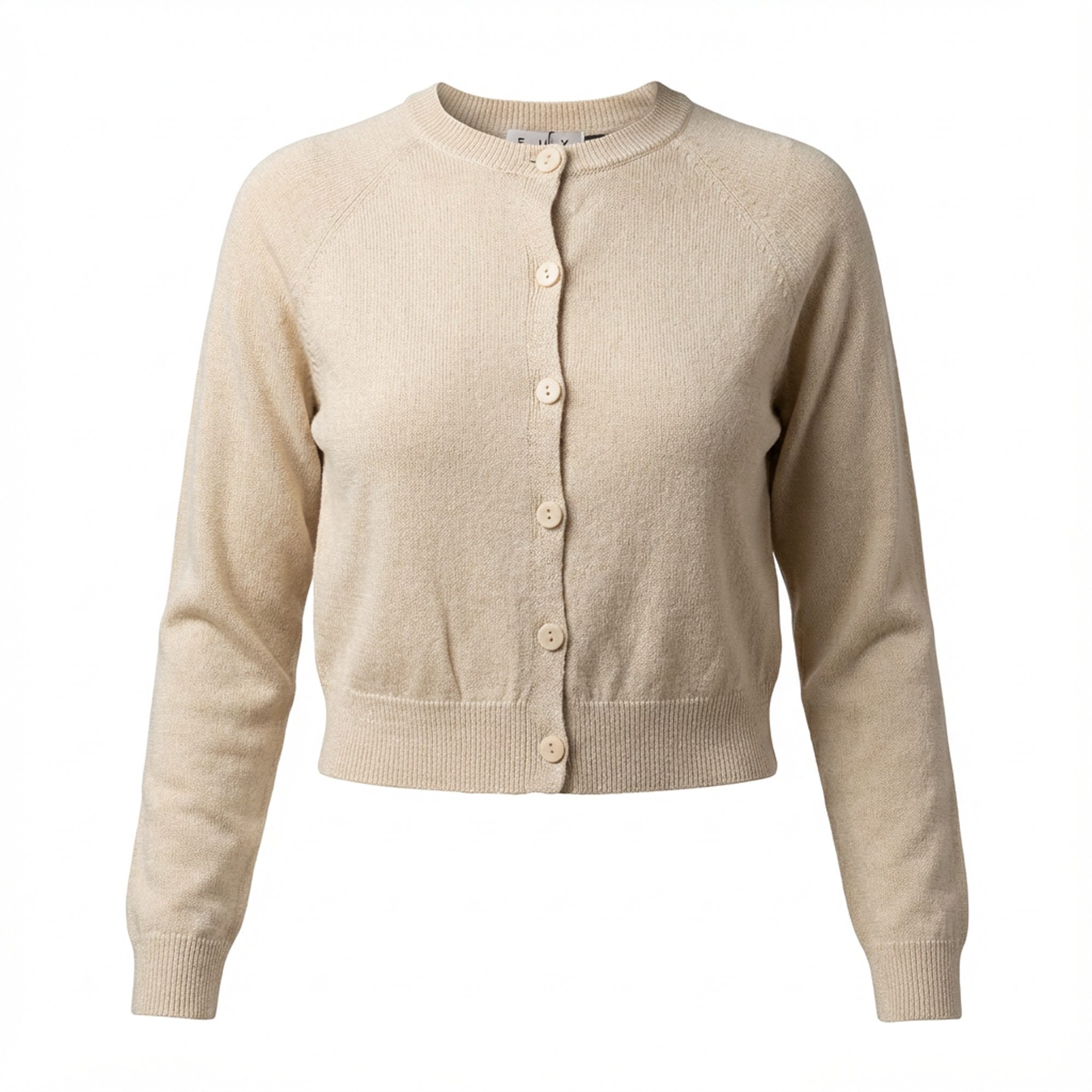 Cropped Shimmer Cardigan in Gold by E.U.X. Exclusive