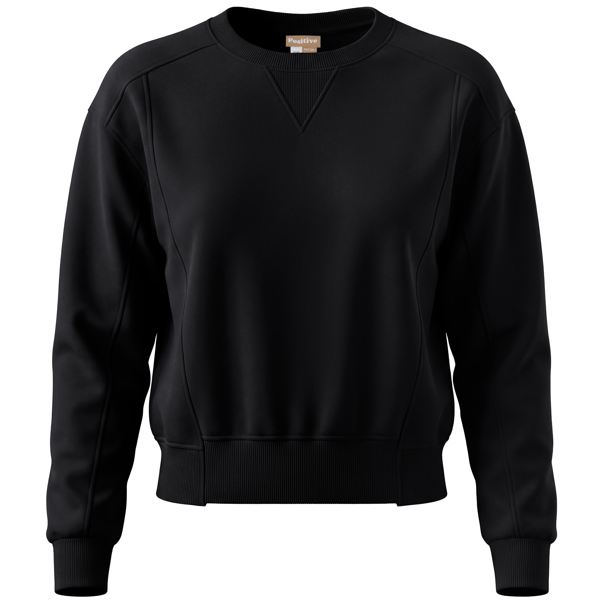 High Low Hem Sweatshirt in Black by Positive