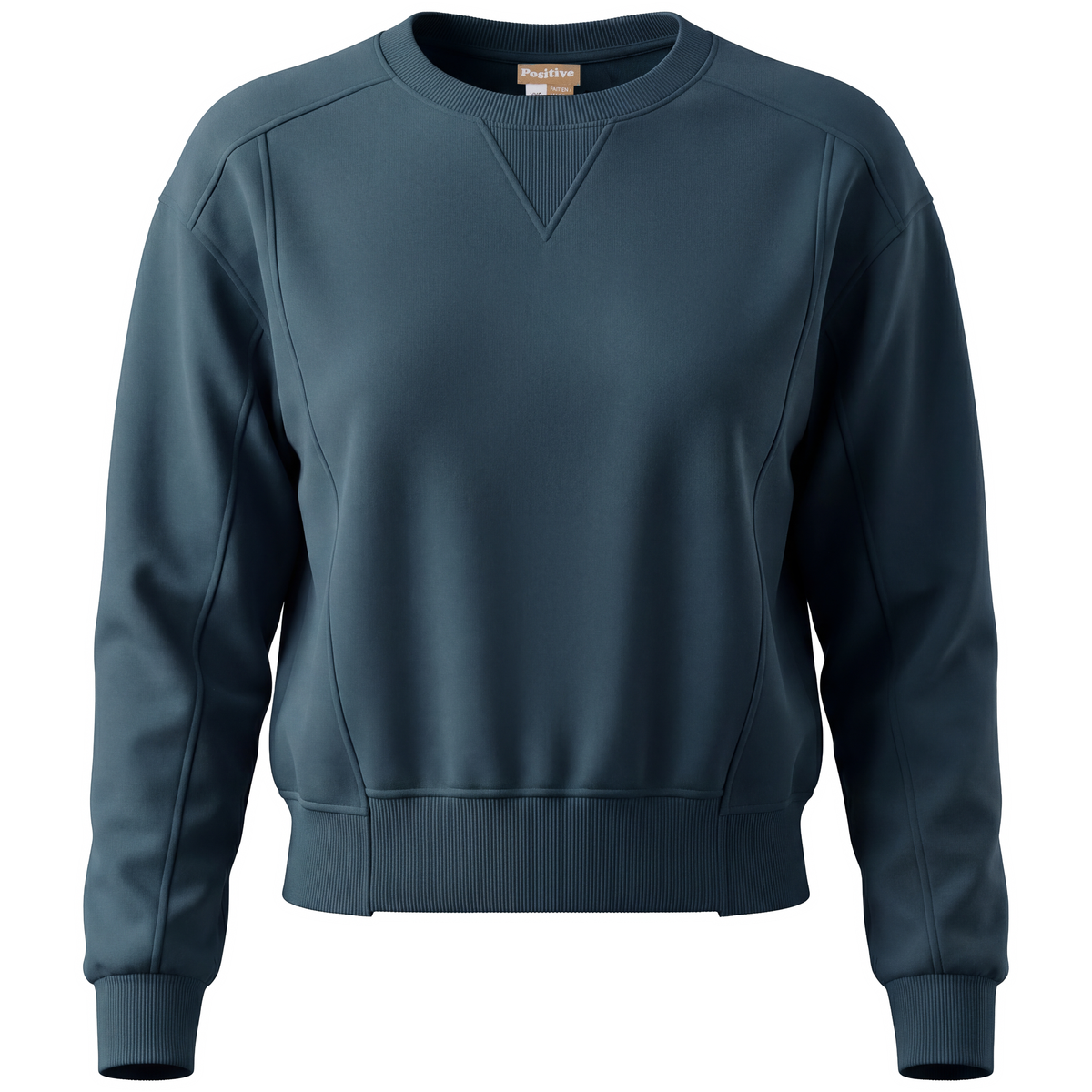High Low Hem Sweatshirt in Dark Denim by Positive