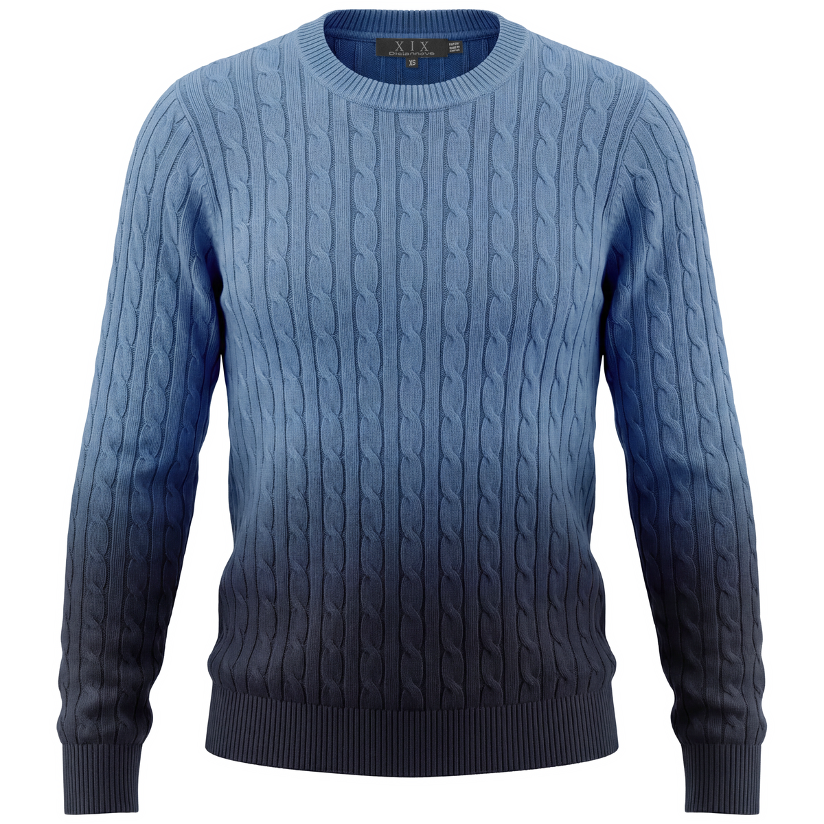 Ombre Knit Top in Dark Denim by Diciannove
