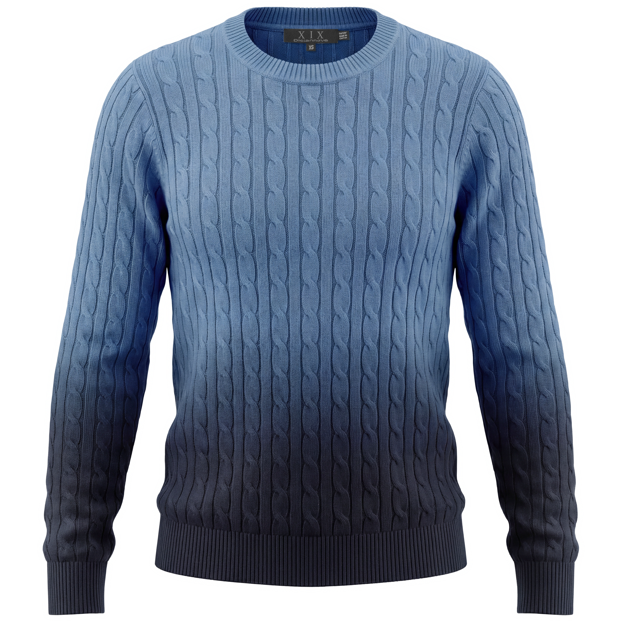 Ombre Knit Top in Dark Denim by Diciannove