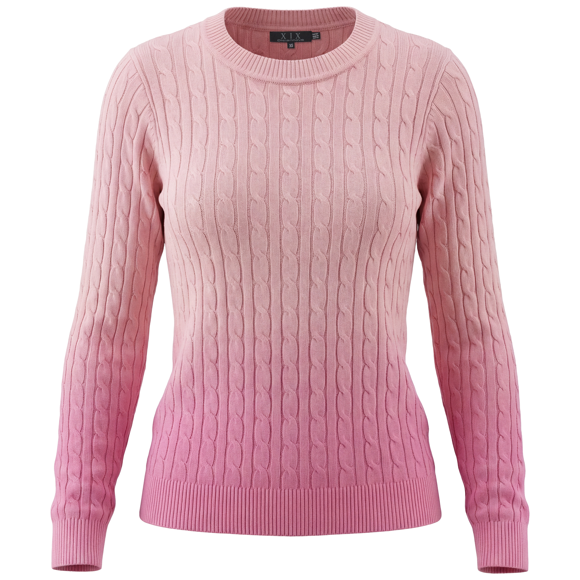 Ombre Knit Top in Fresh Pink by Diciannove