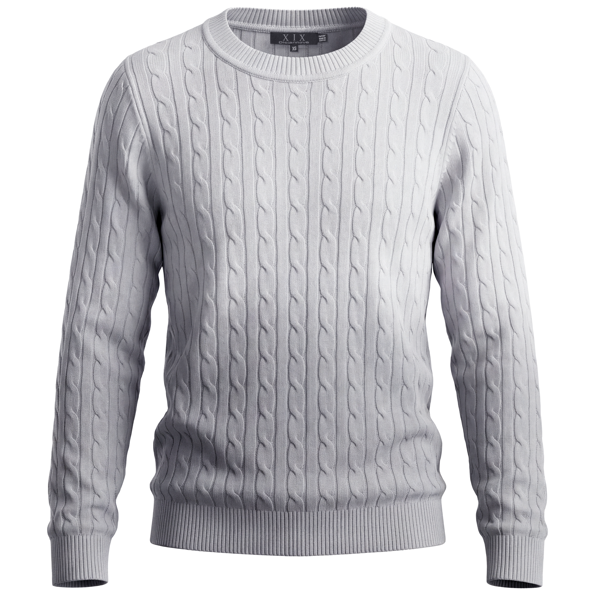 Ombre Knit Top in Pale Grey by Diciannove