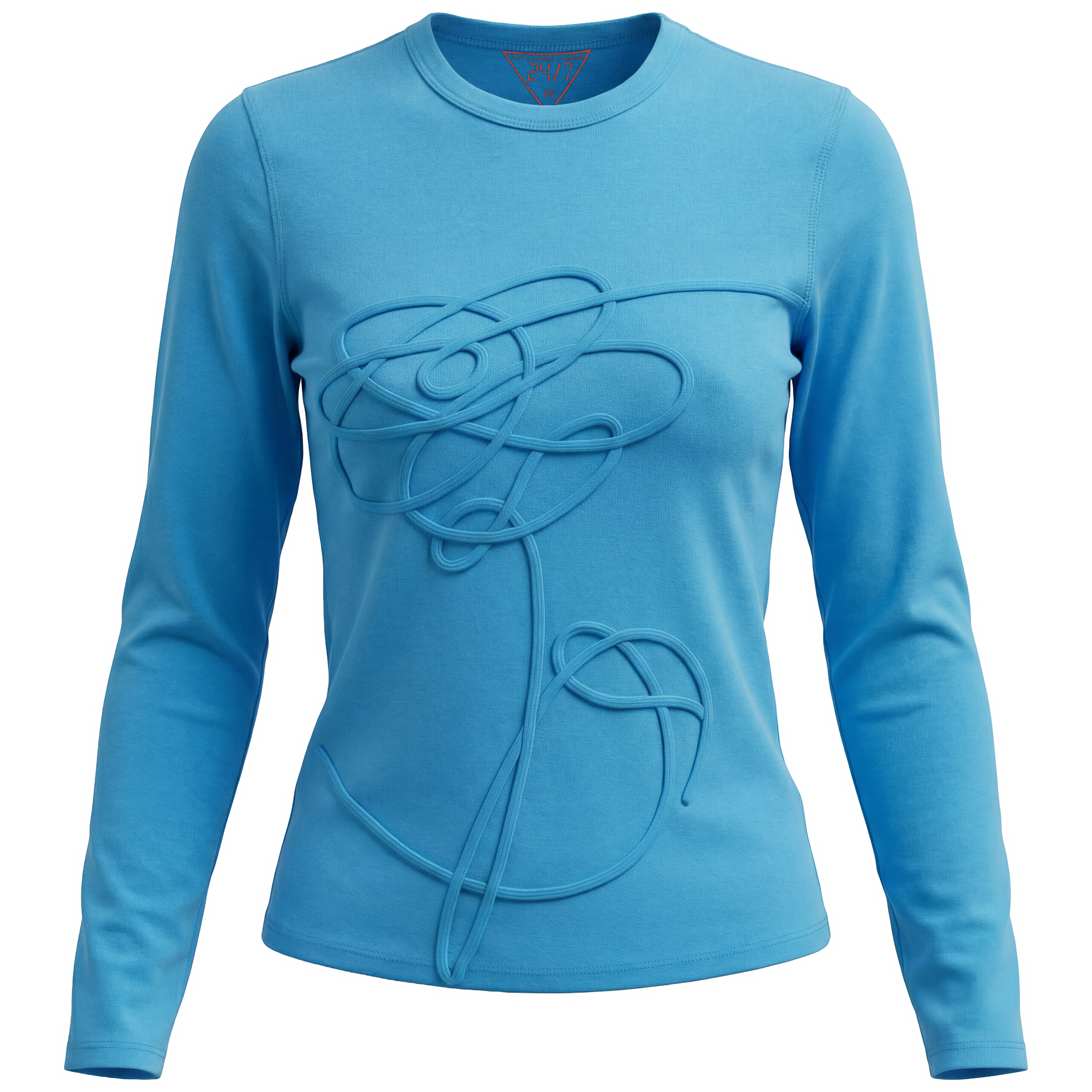 Applique Tee in Blue by 24/7