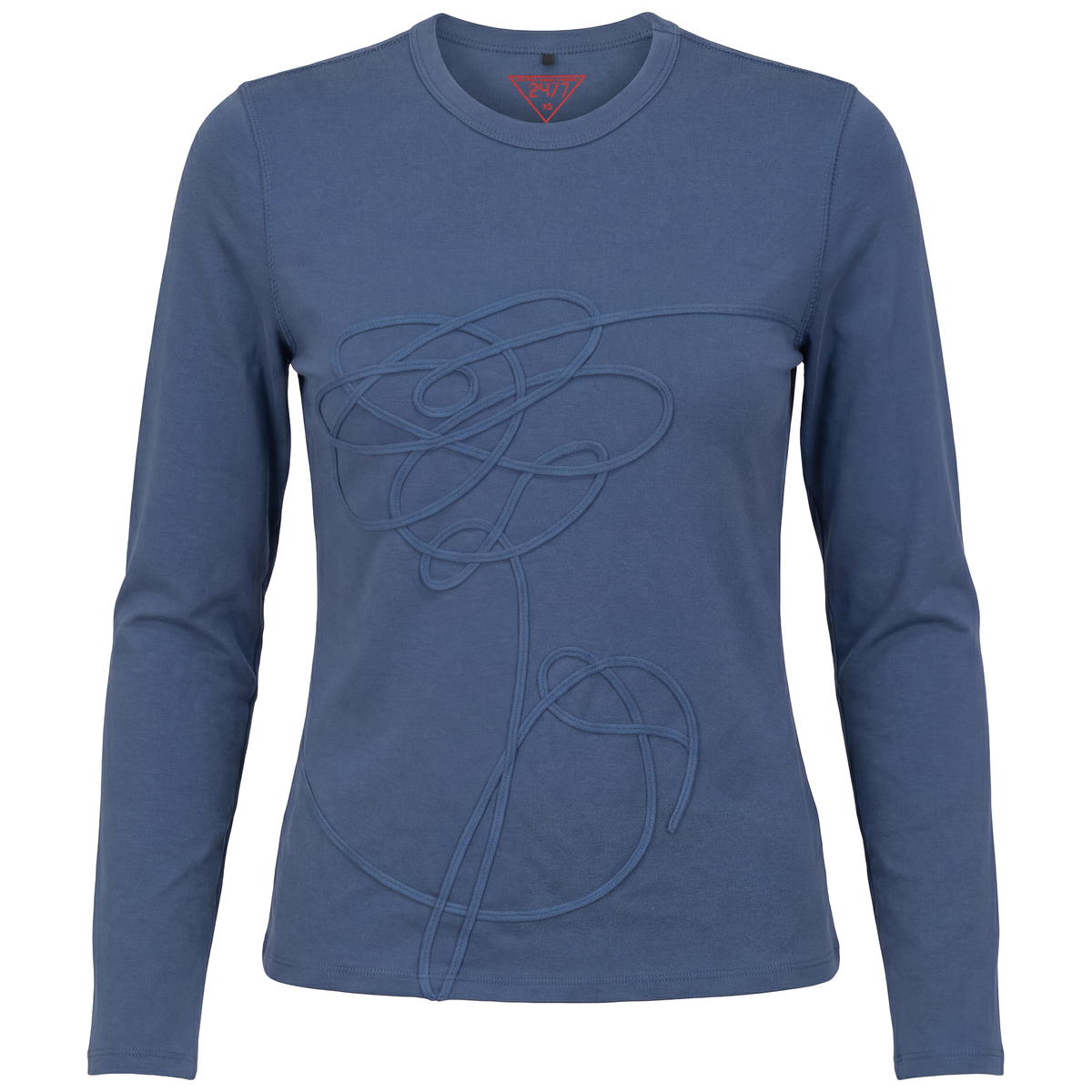Applique Tee in Chambray by 24-Jul