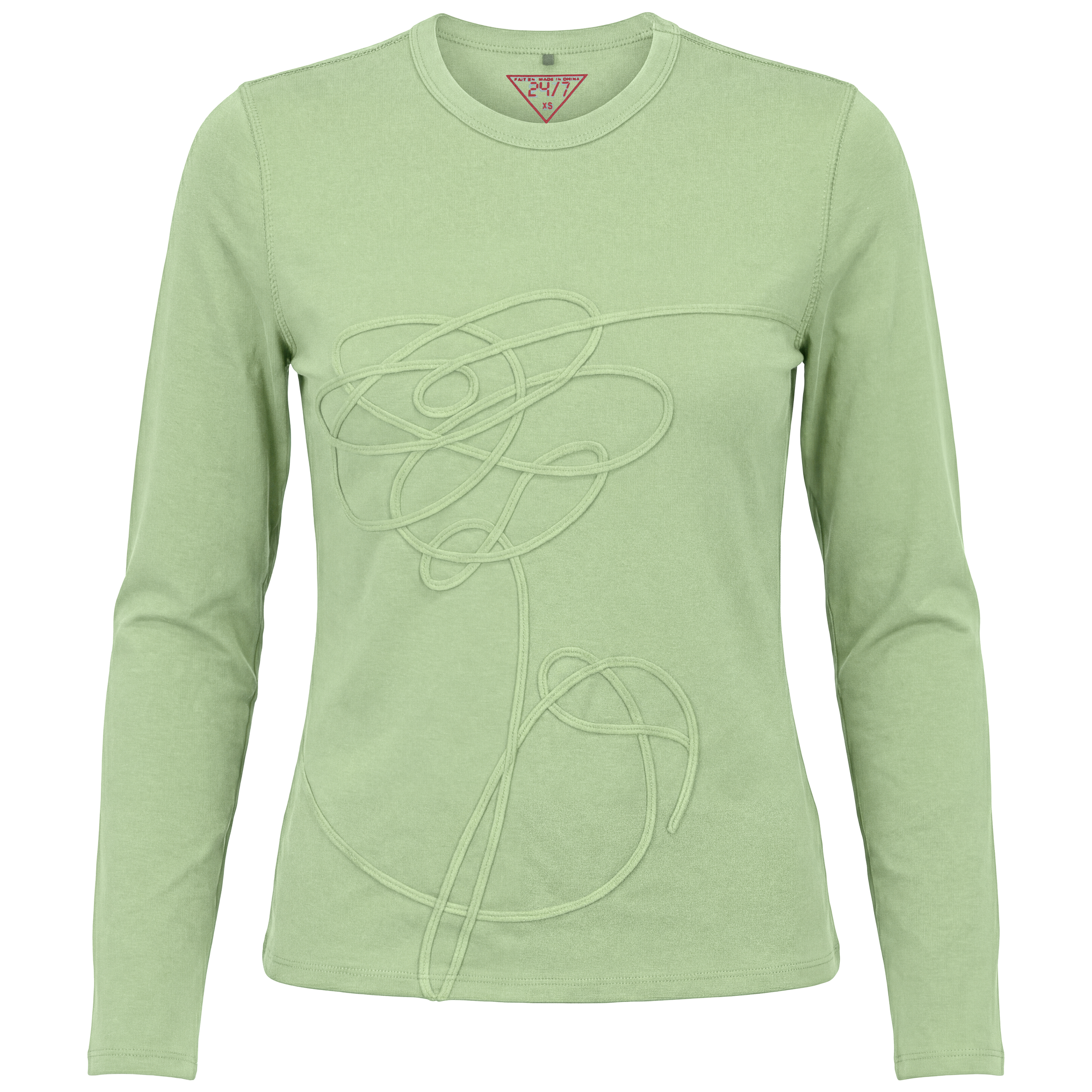 Applique Tee in Pistachio by 24/7
