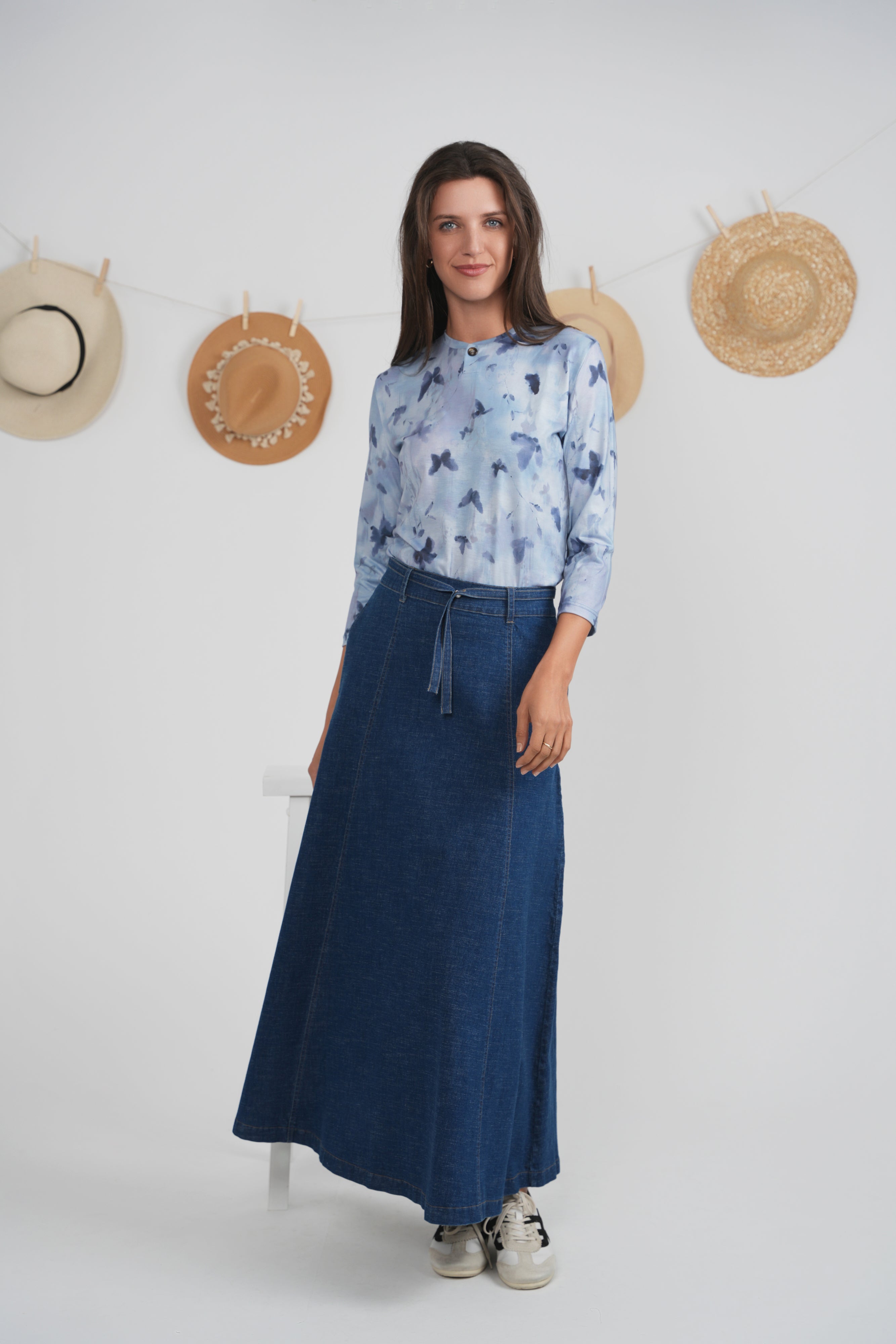 Maxi Knife Pleated Skirt in by Maxmrkt