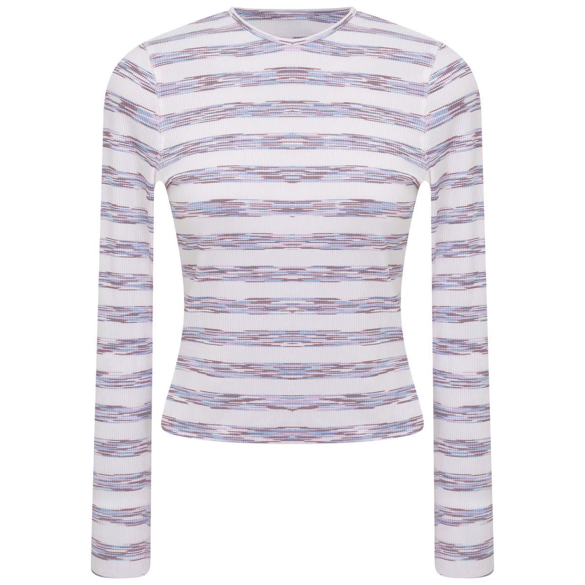 Striped V Neck Tee in Denim by 24-Jul