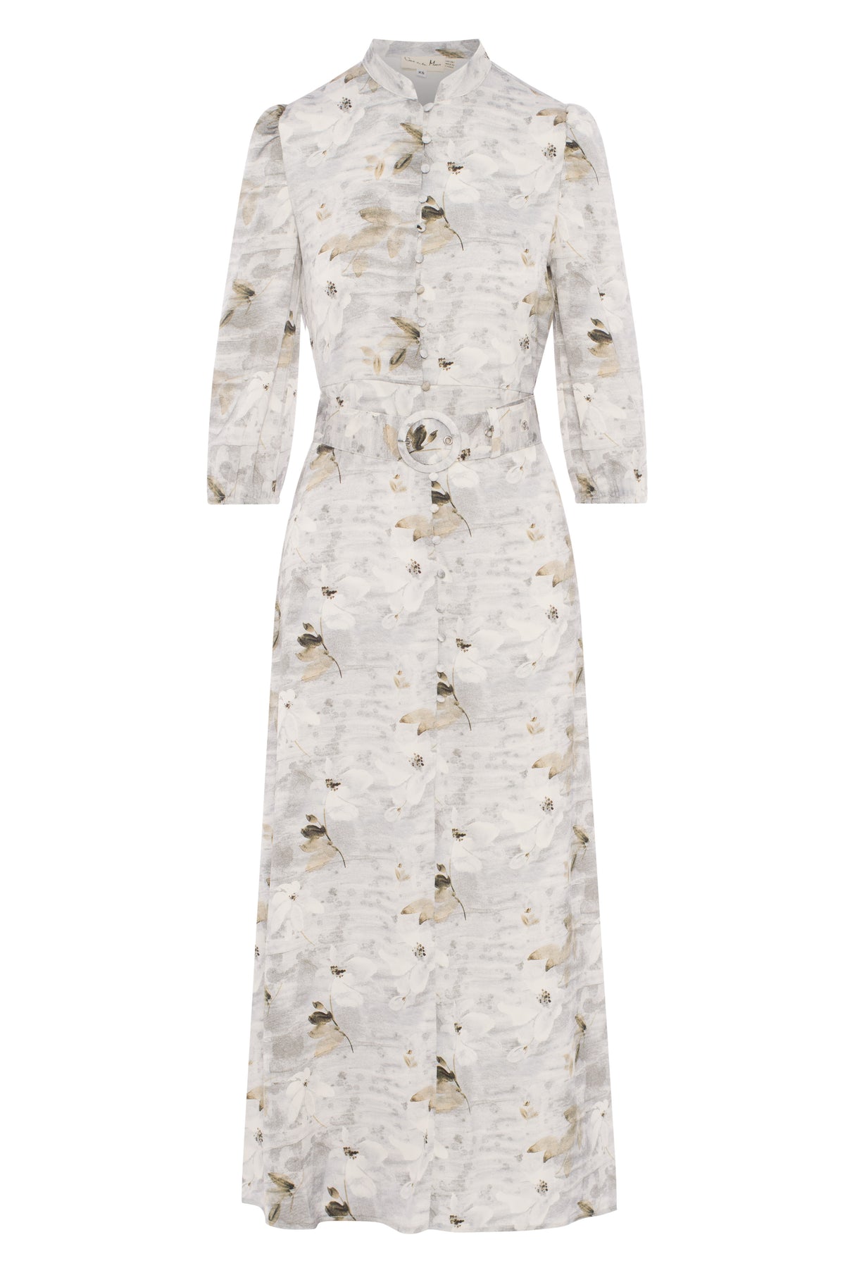 Maxi Chiffon Dress in White Stone by Coco de la Mour