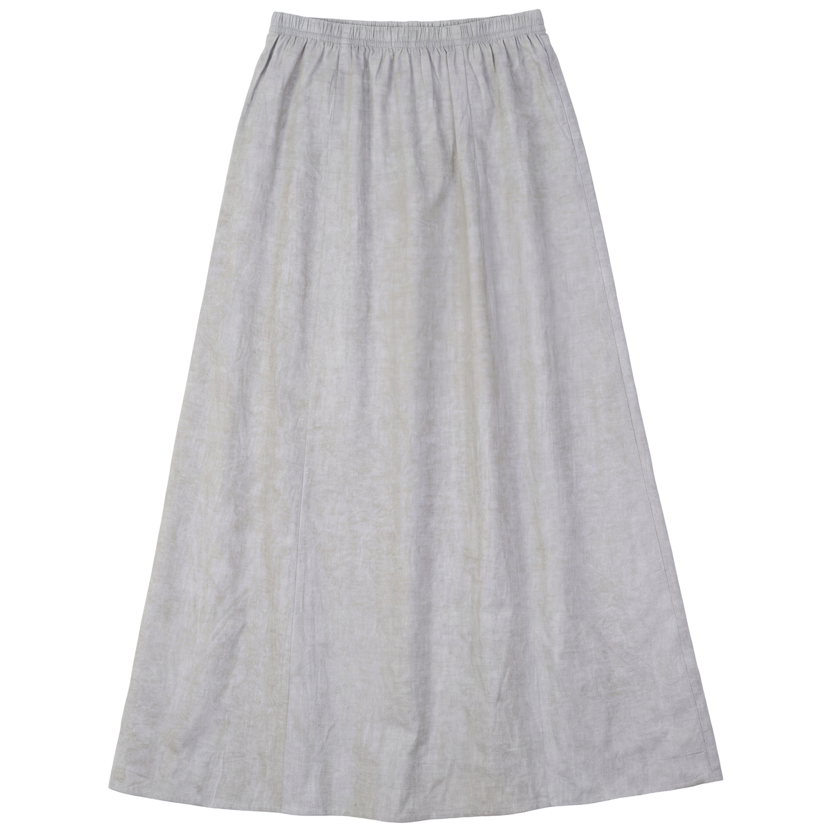 Cotton Linen Maxi Skirt in Light Denim by Maxmrkt