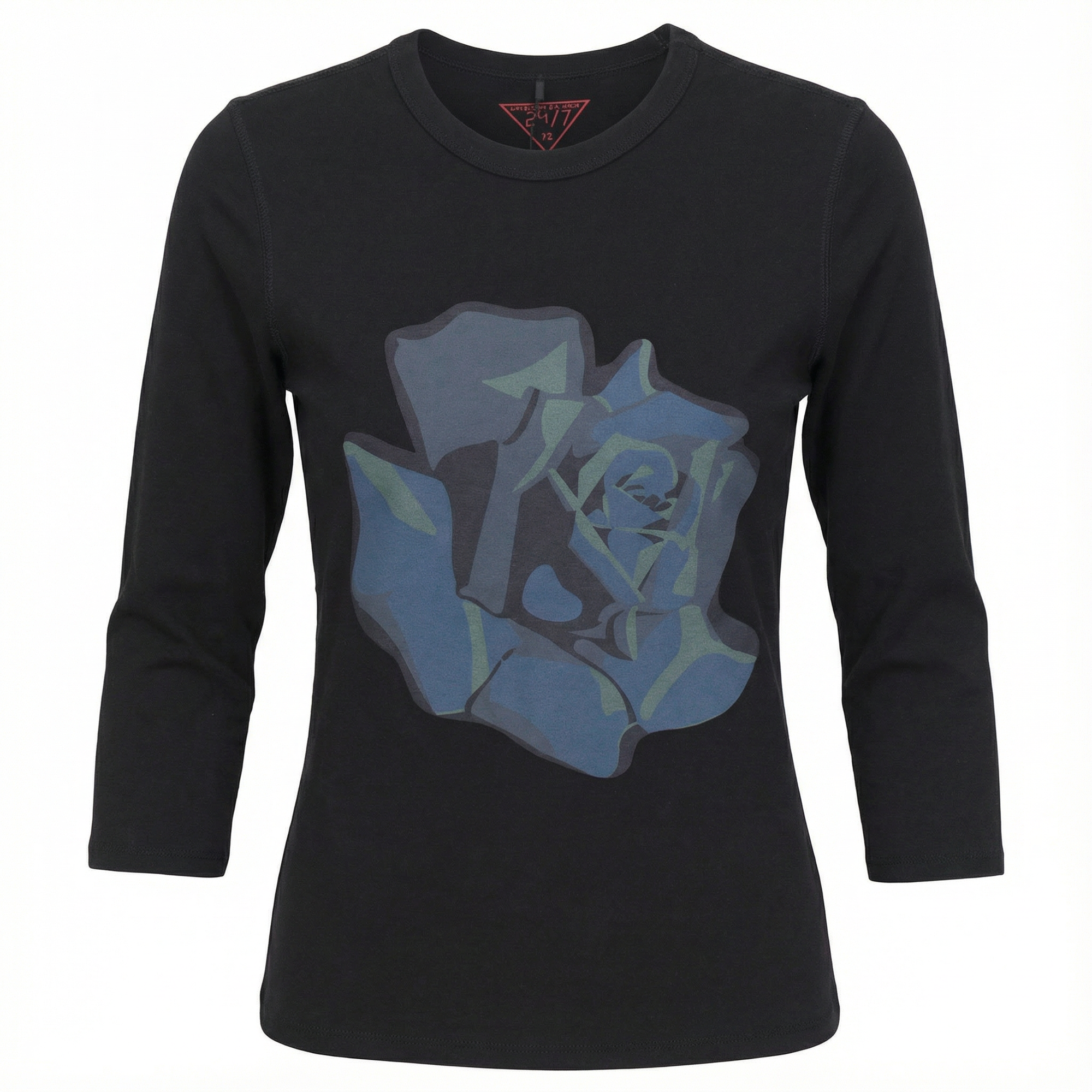 Graphic 3/4 Tee in Black by 24/7