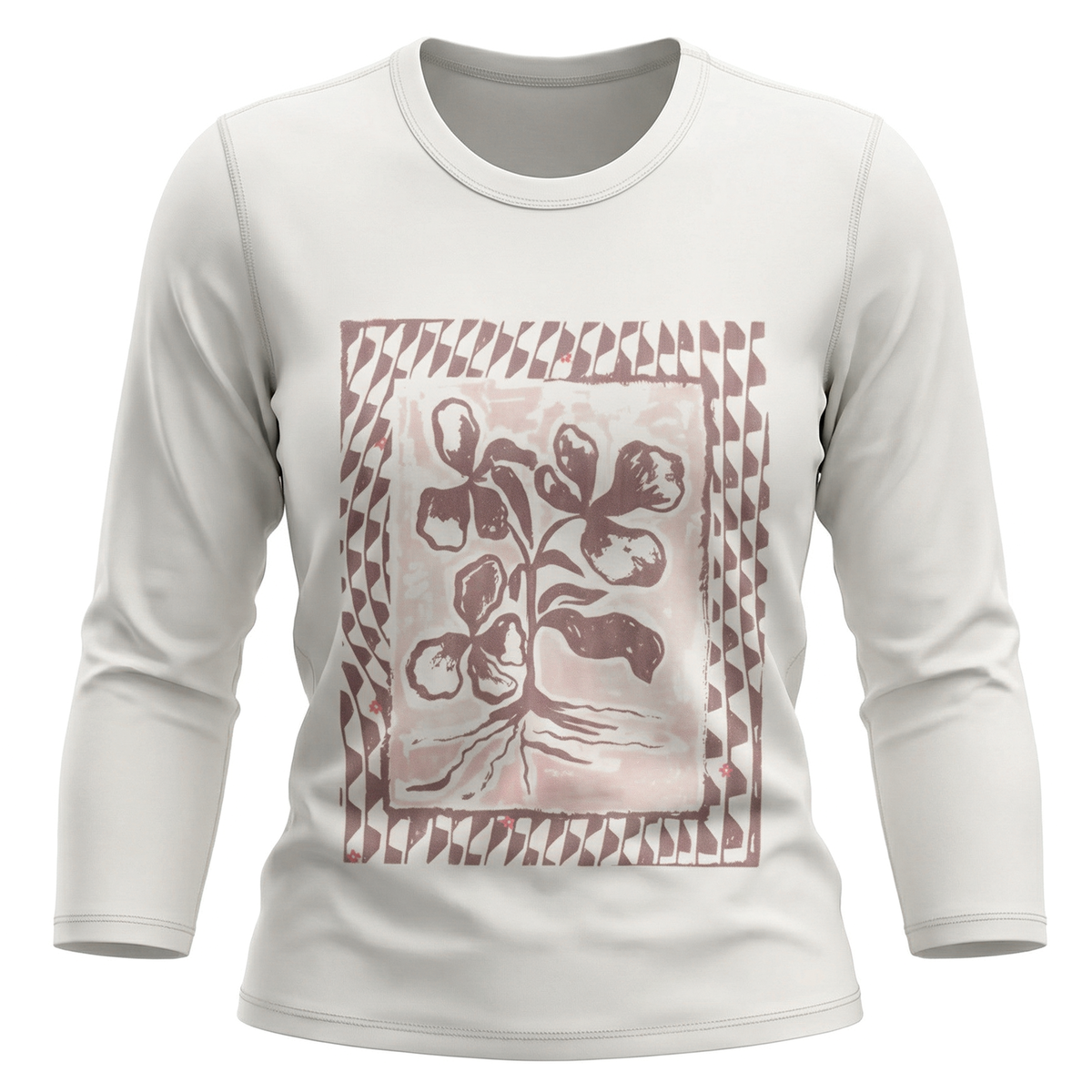 Graphic 3/4 Tee in Cream by 24-Jul