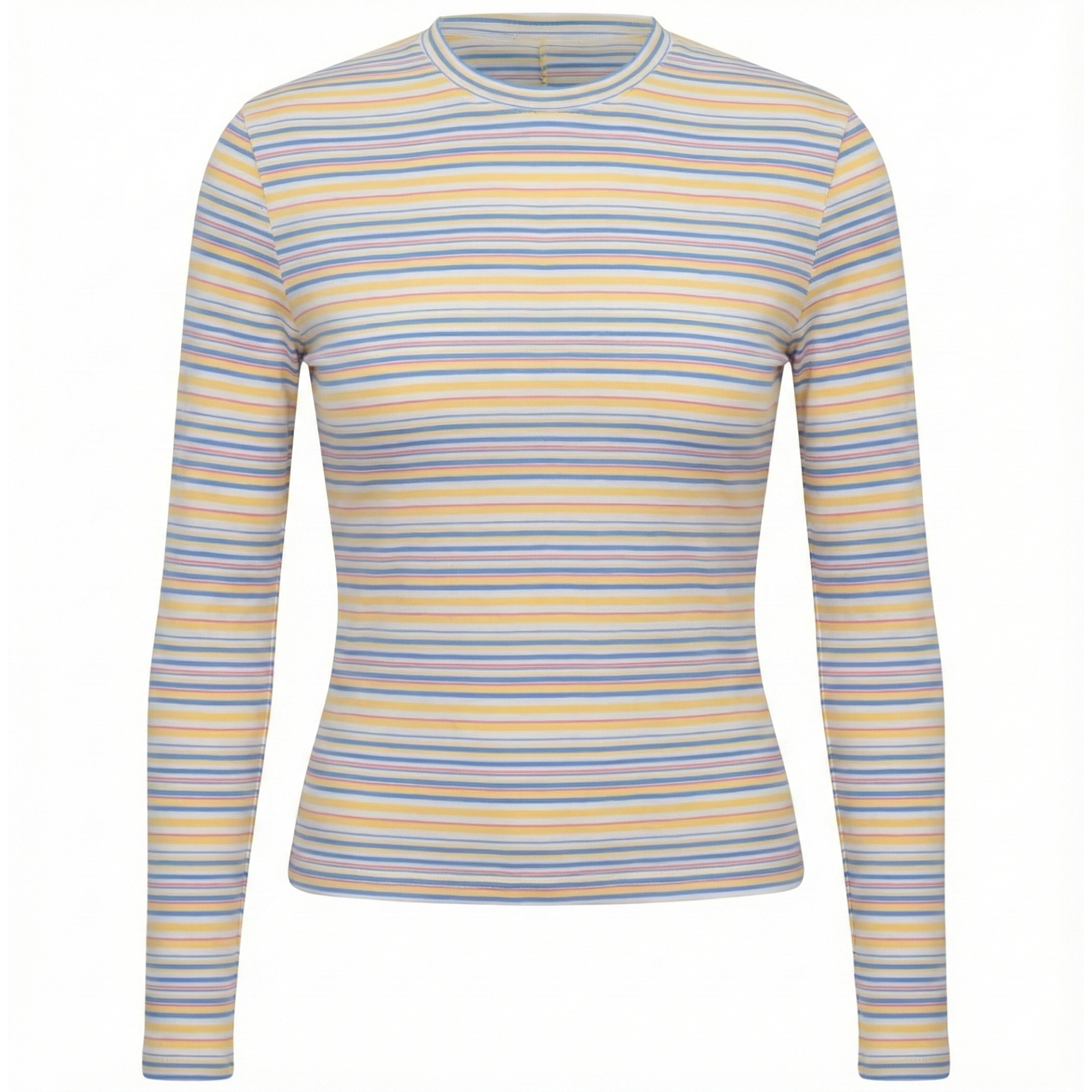 Striped Cotton Dolman Top in Yellow by QEW