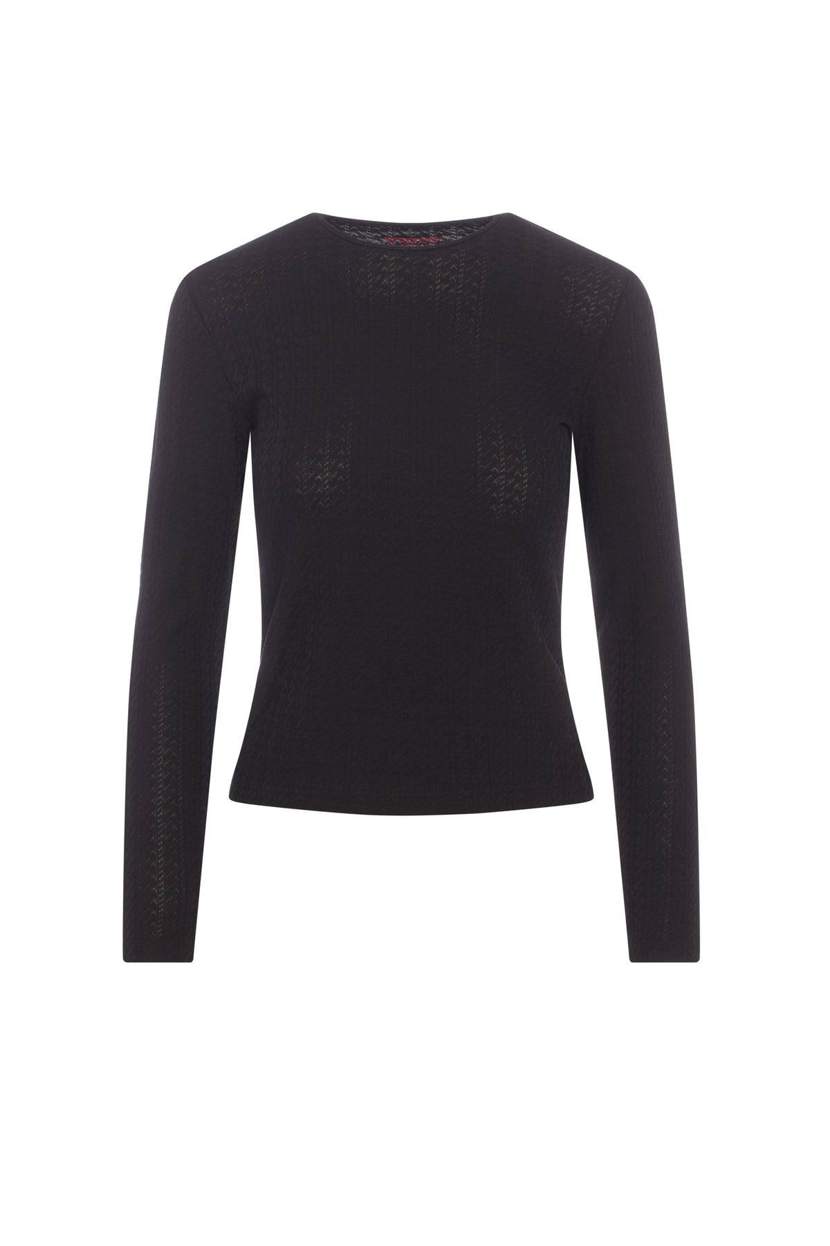 Cable Tee in Black by 24-Jul