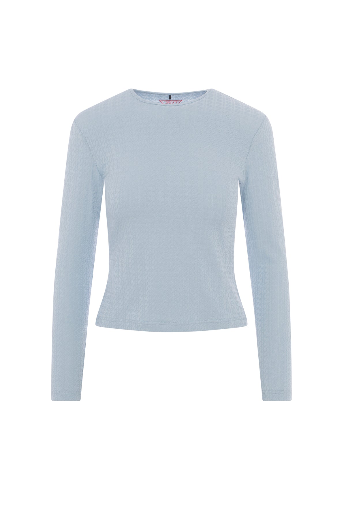 Cable Tee in Light Denim by 24-Jul