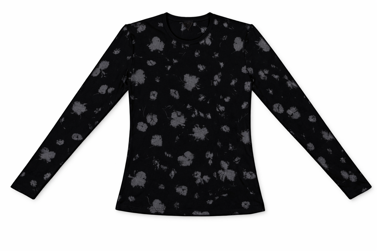 Printed Tee in Black by 24-Jul