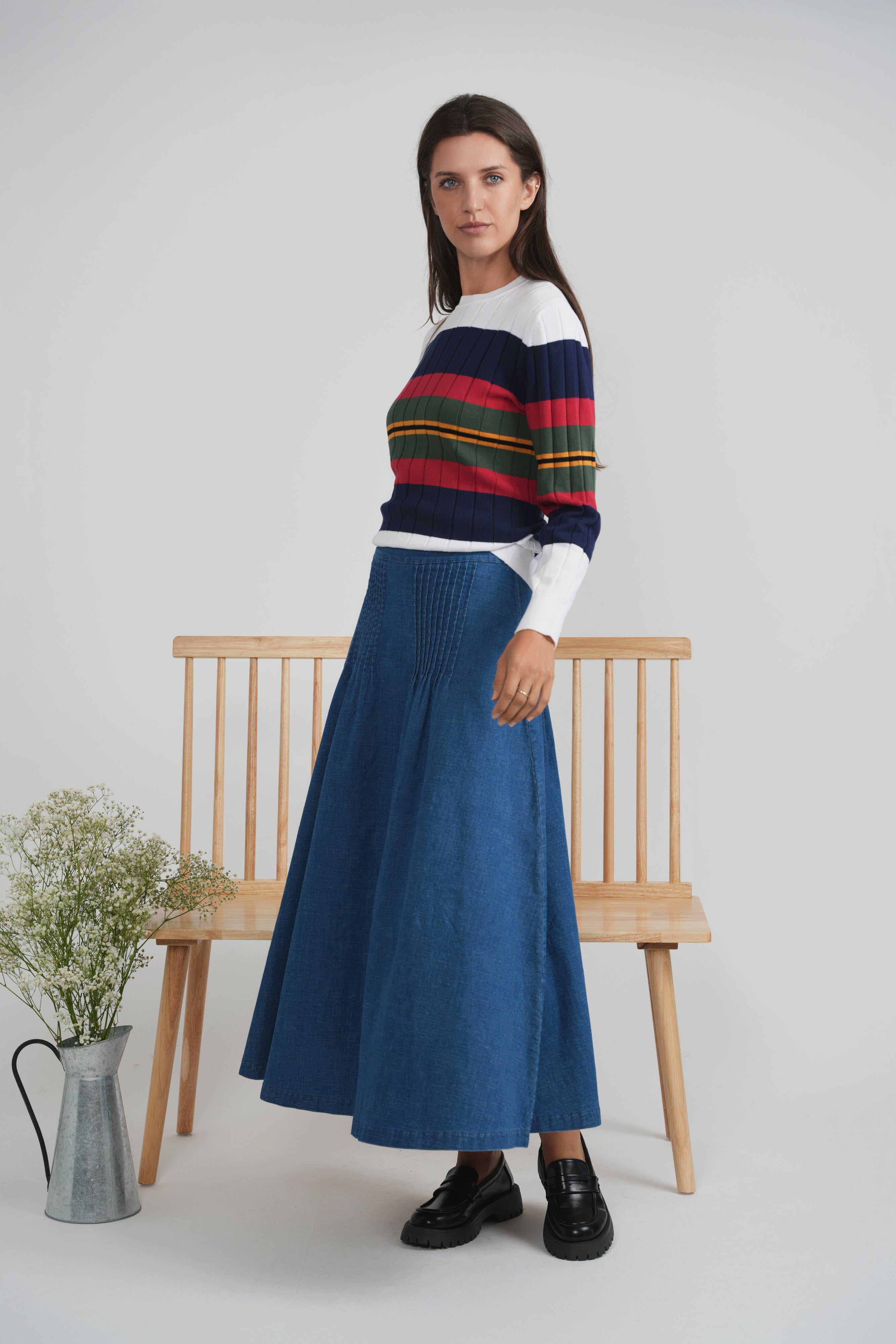 Multi Stripe Sweater in by Blue Maple