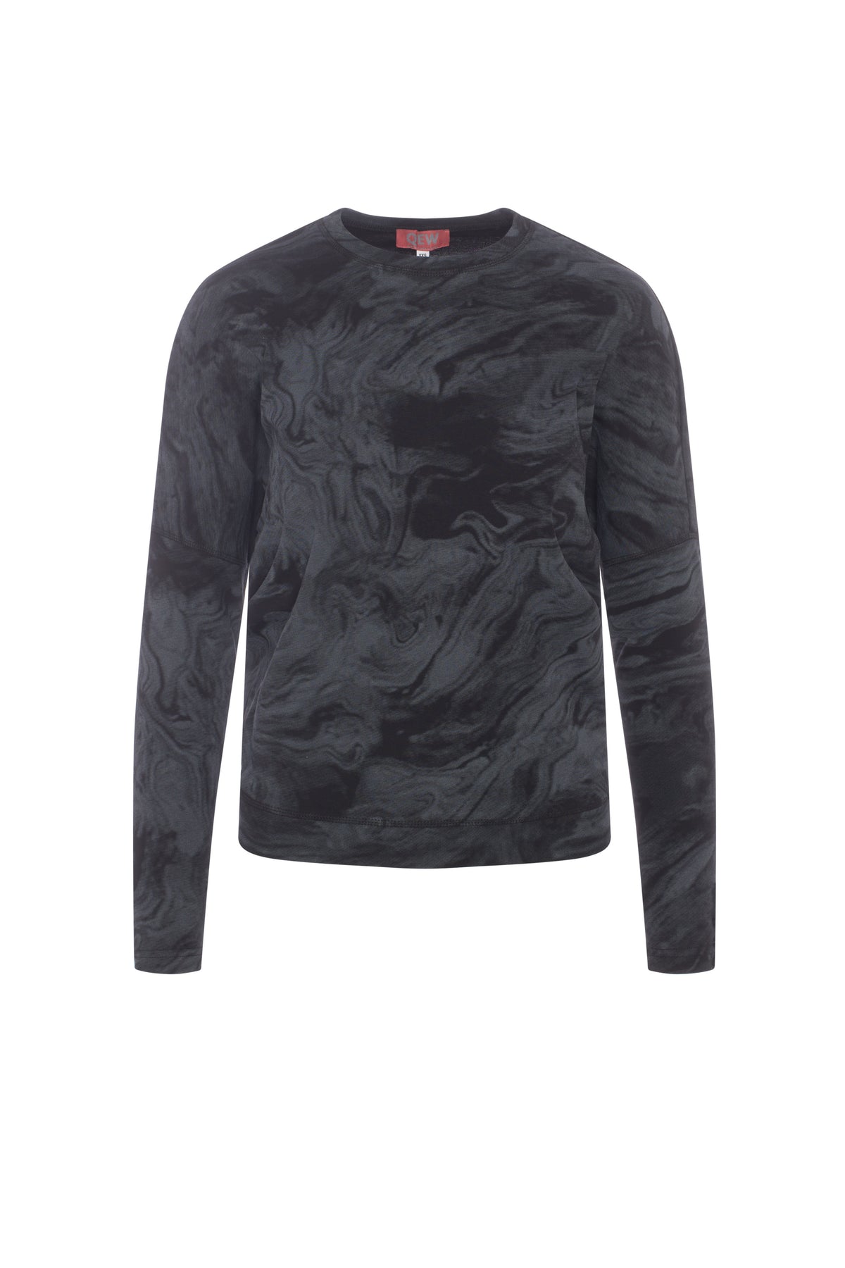 Tie Dye Dolman Top in Black by QEW