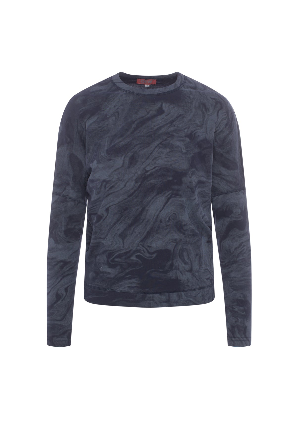 Tie Dye Dolman Top in Dark Denim by QEW