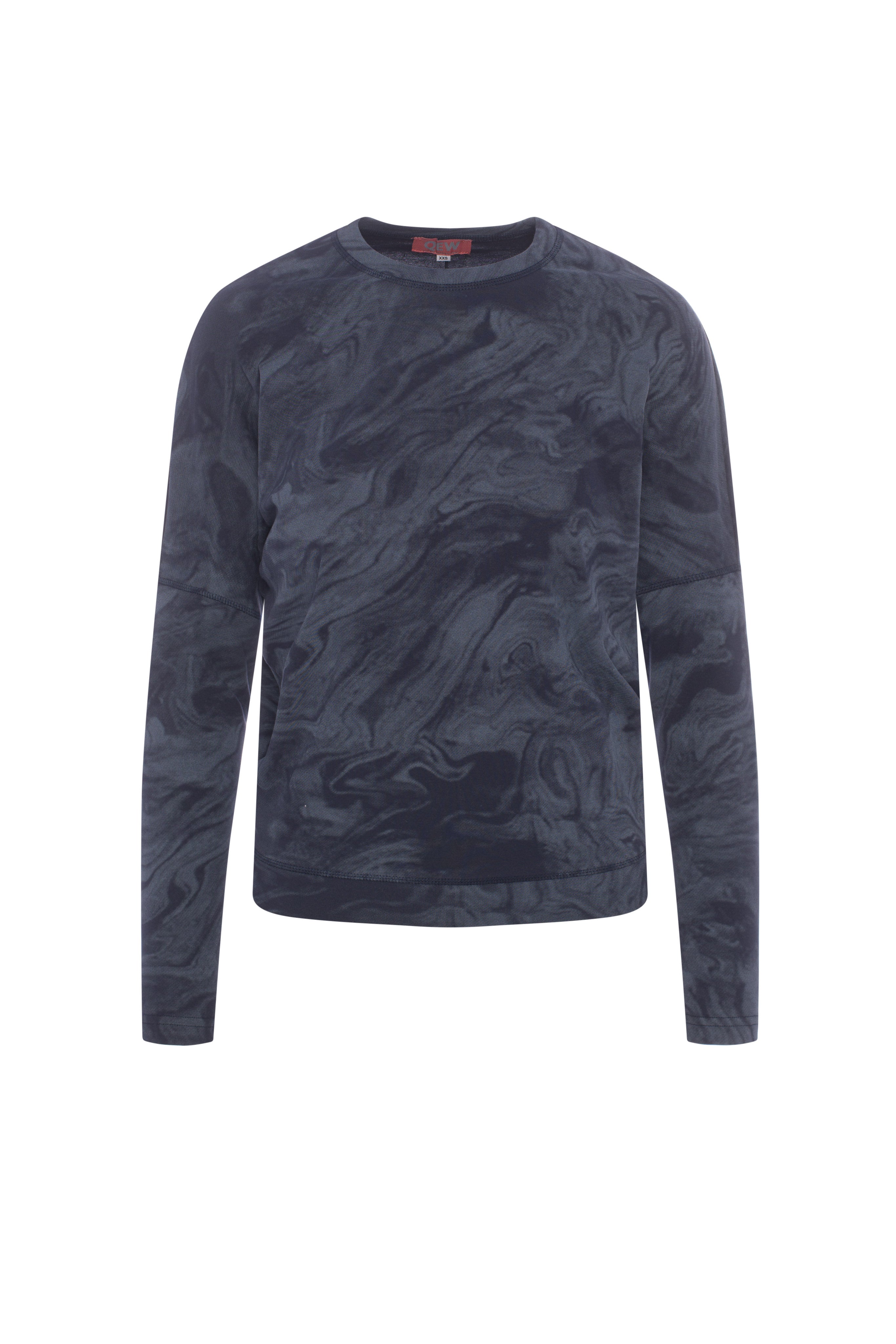 Tie Dye Dolman Top in Dark Denim by QEW