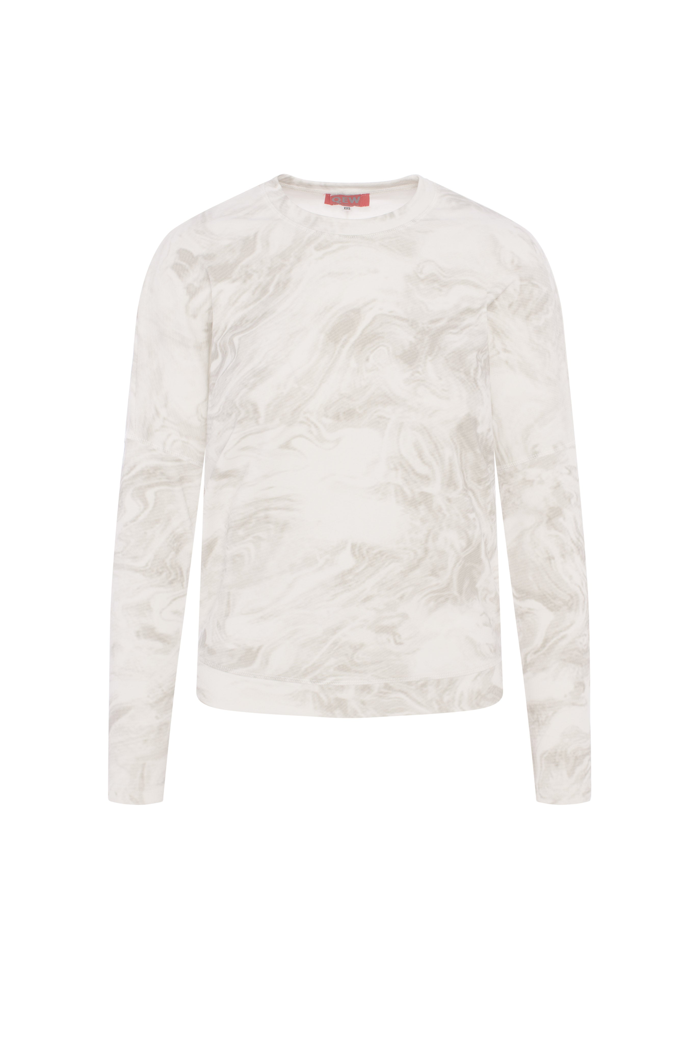 Tie Dye Dolman Top in White by QEW