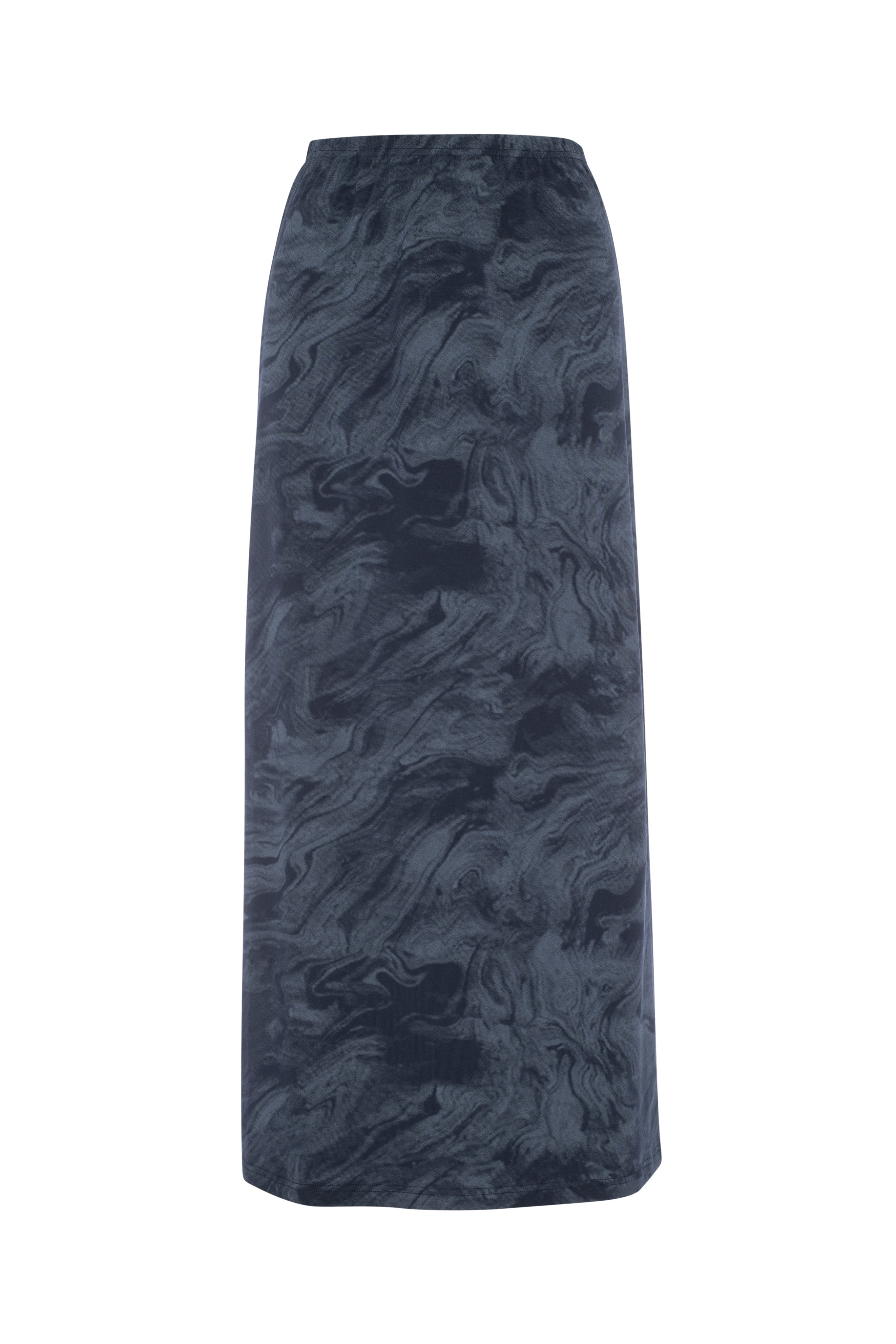 Tie Dye Maxi Skirt in Dark Denim by QEW