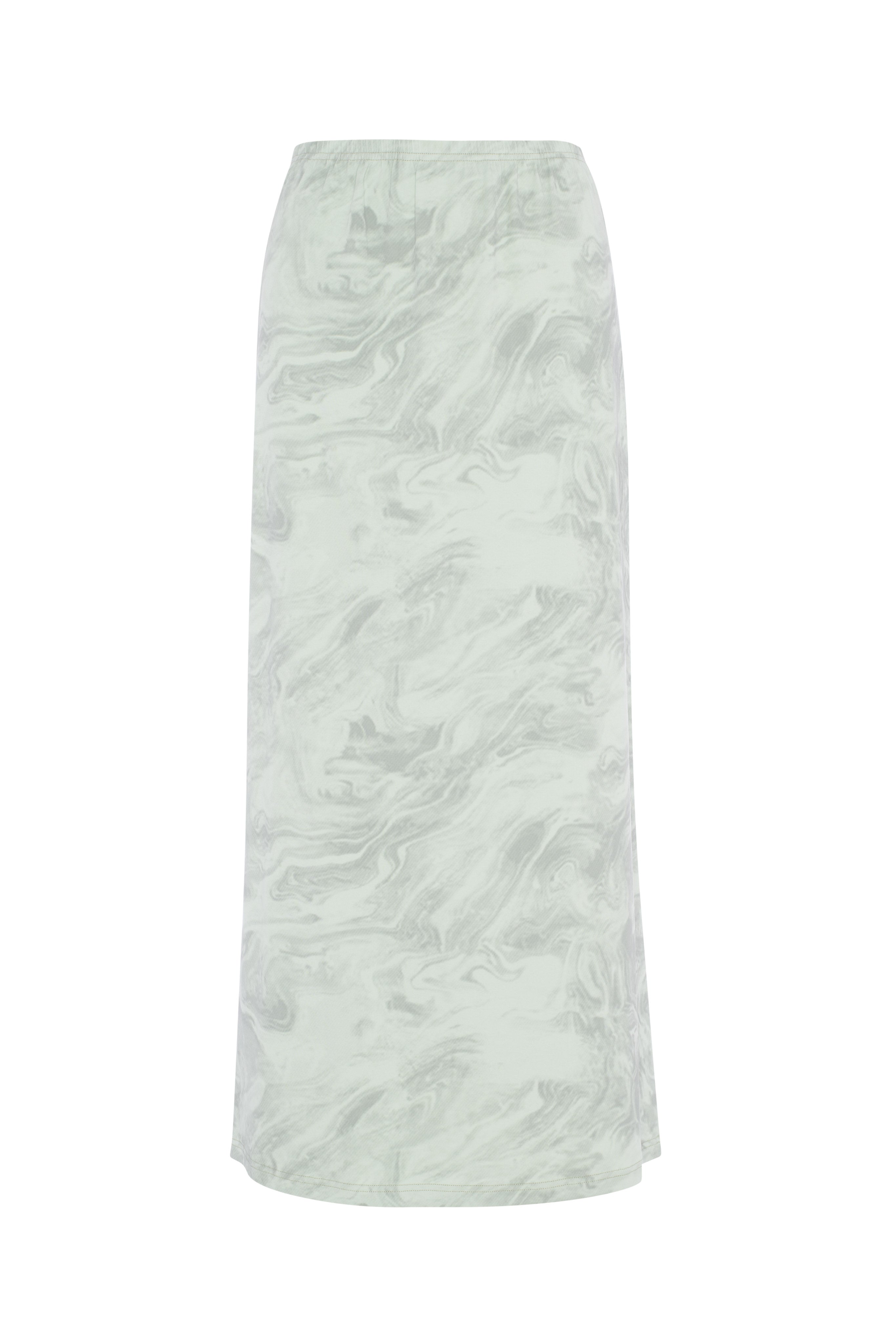 Tie Dye Maxi Skirt in Sage by QEW