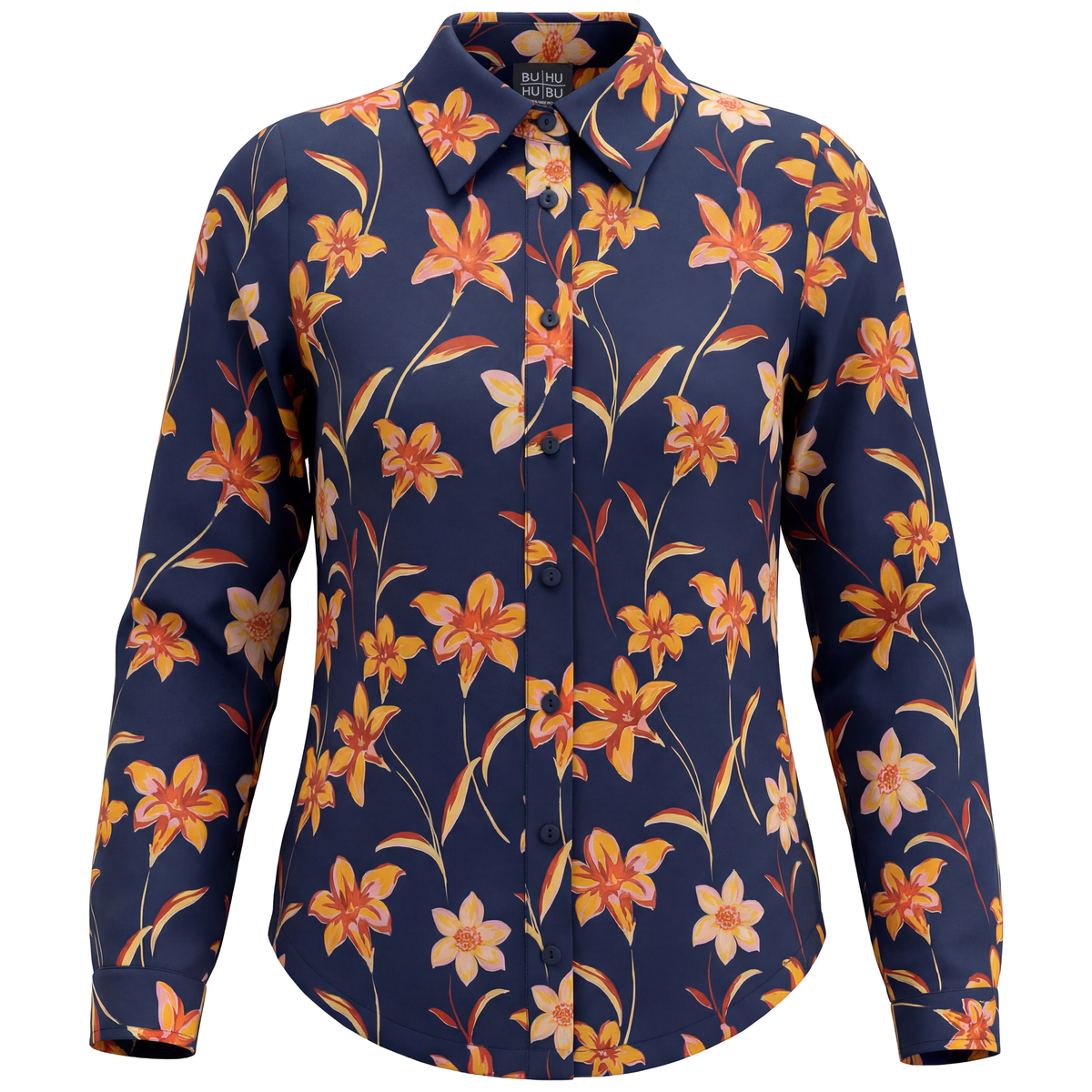 Henley Shirt Tee in Navy Pink by 24-Jul