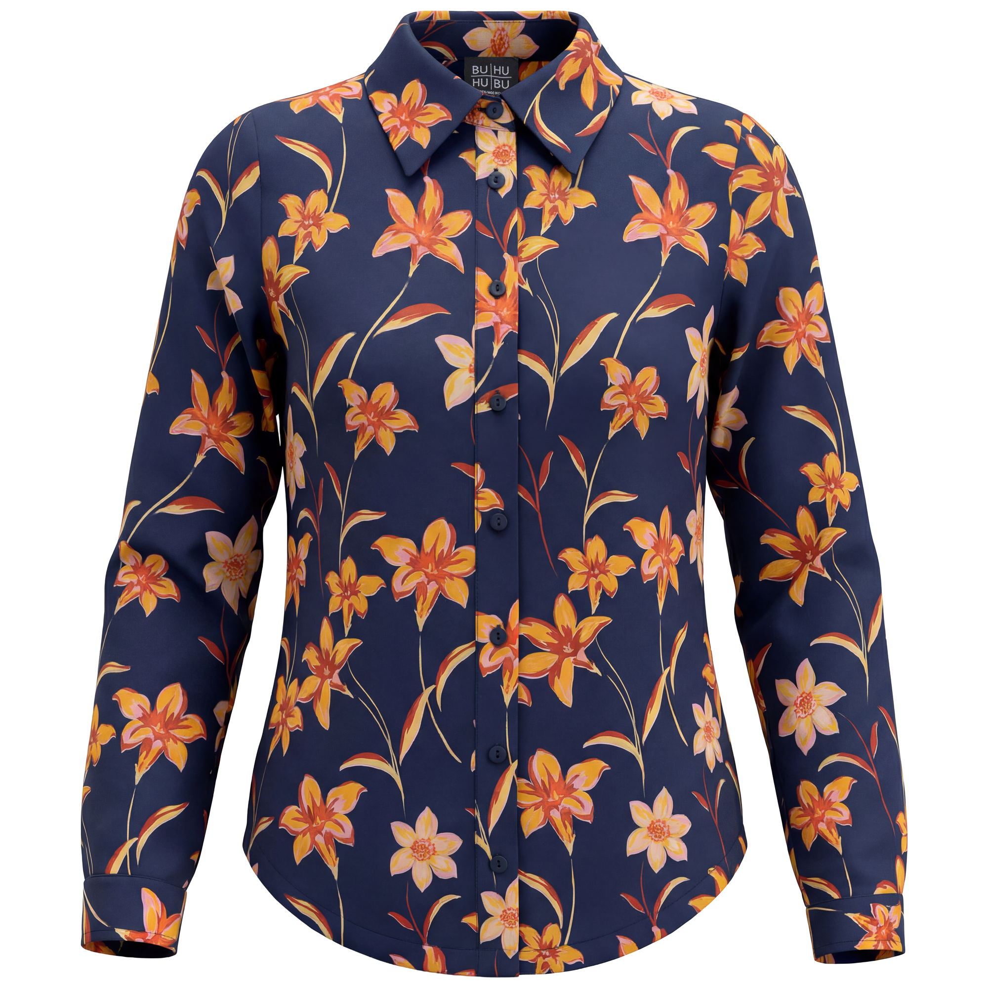 Henley Shirt Tee in Navy Pink by 24/7