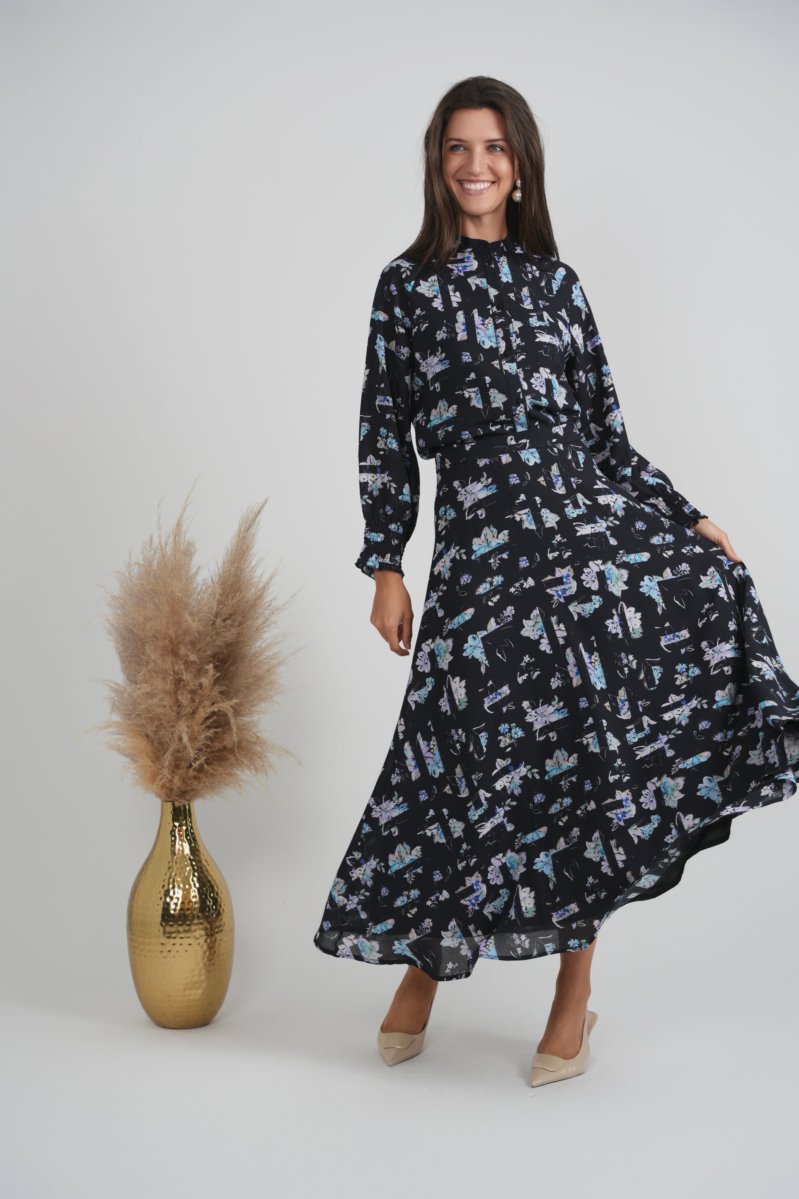 Printed Chiffon Set in by MiuMax