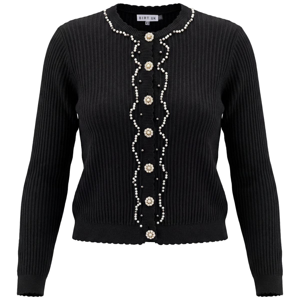 Diamond Cardigan in Black by Birt UK