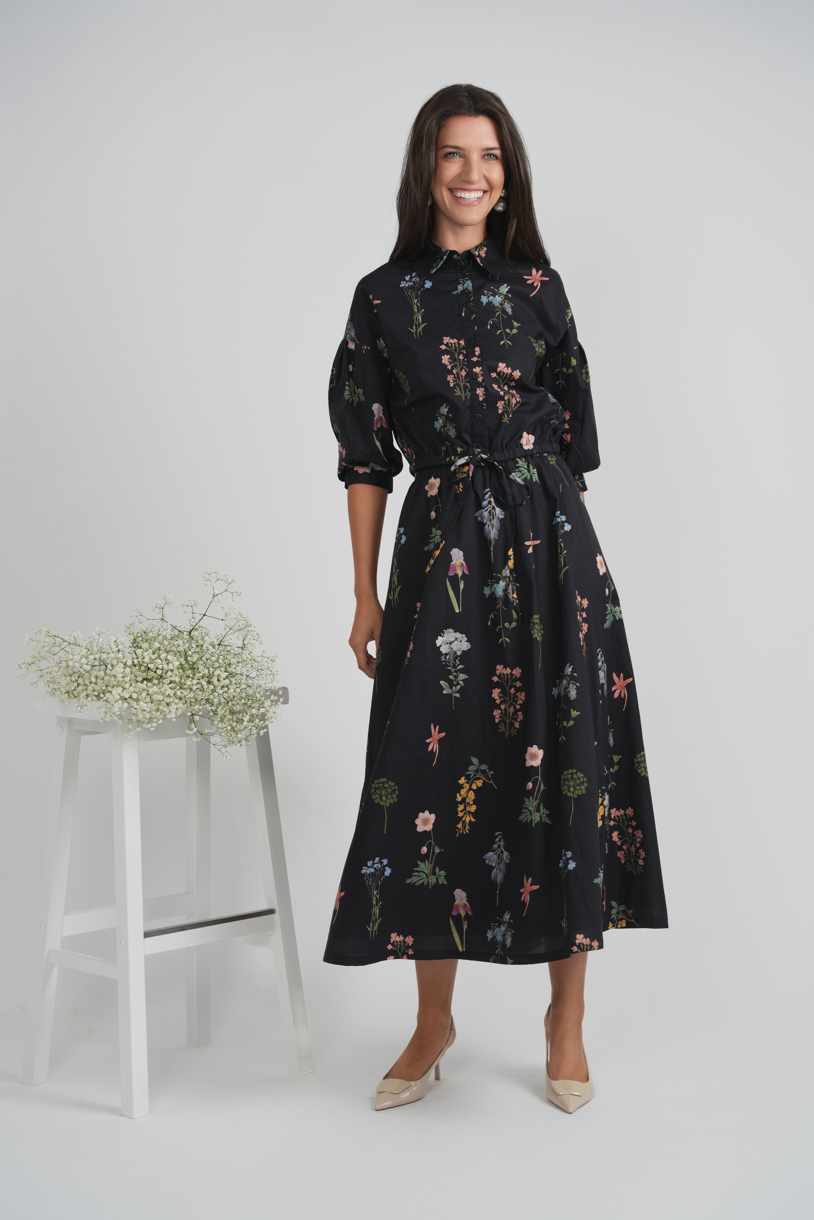 2 PC Printed Cotton Maxi Set in by Birch